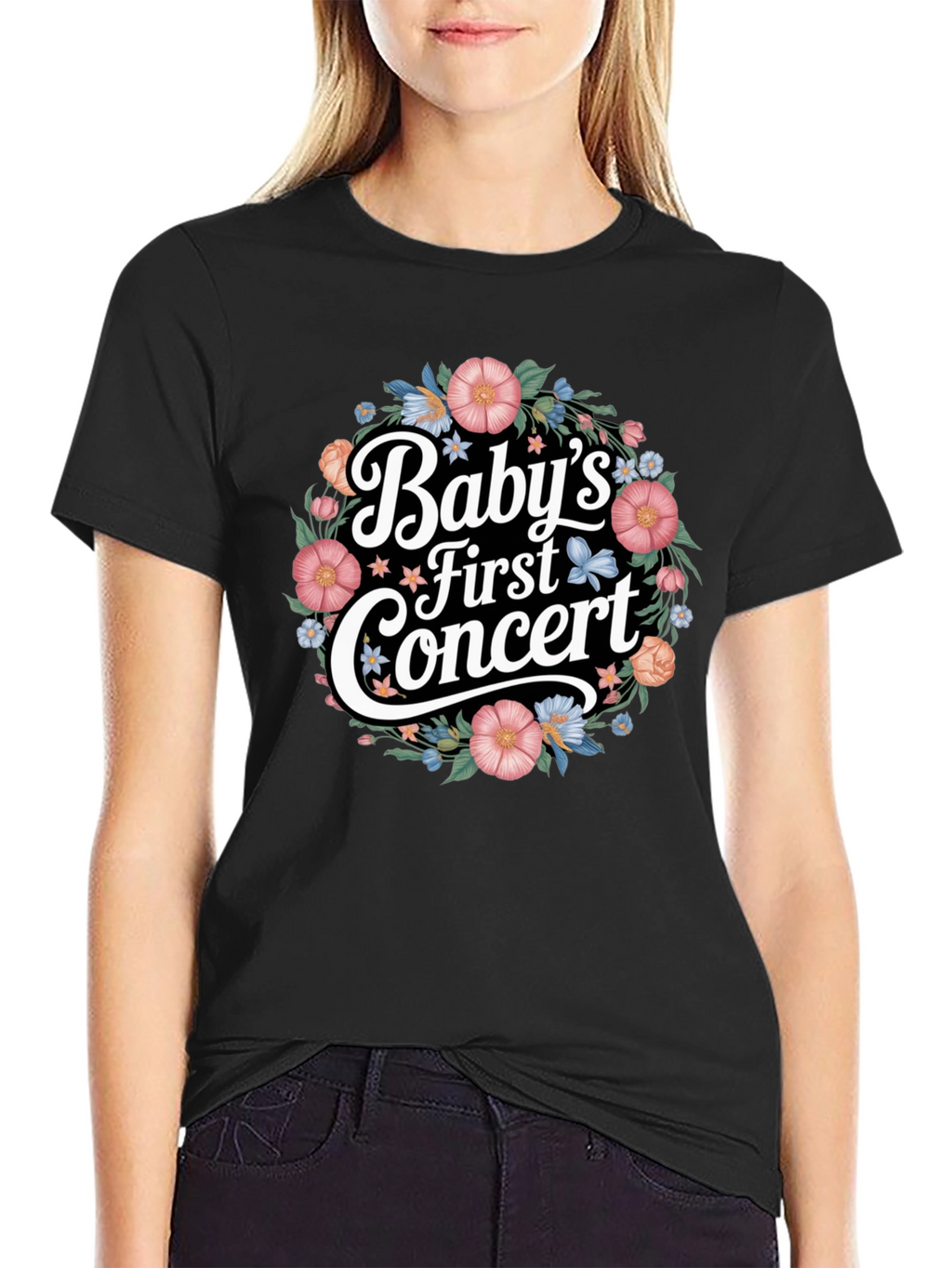 Babys First Concert Floral T-Shirt