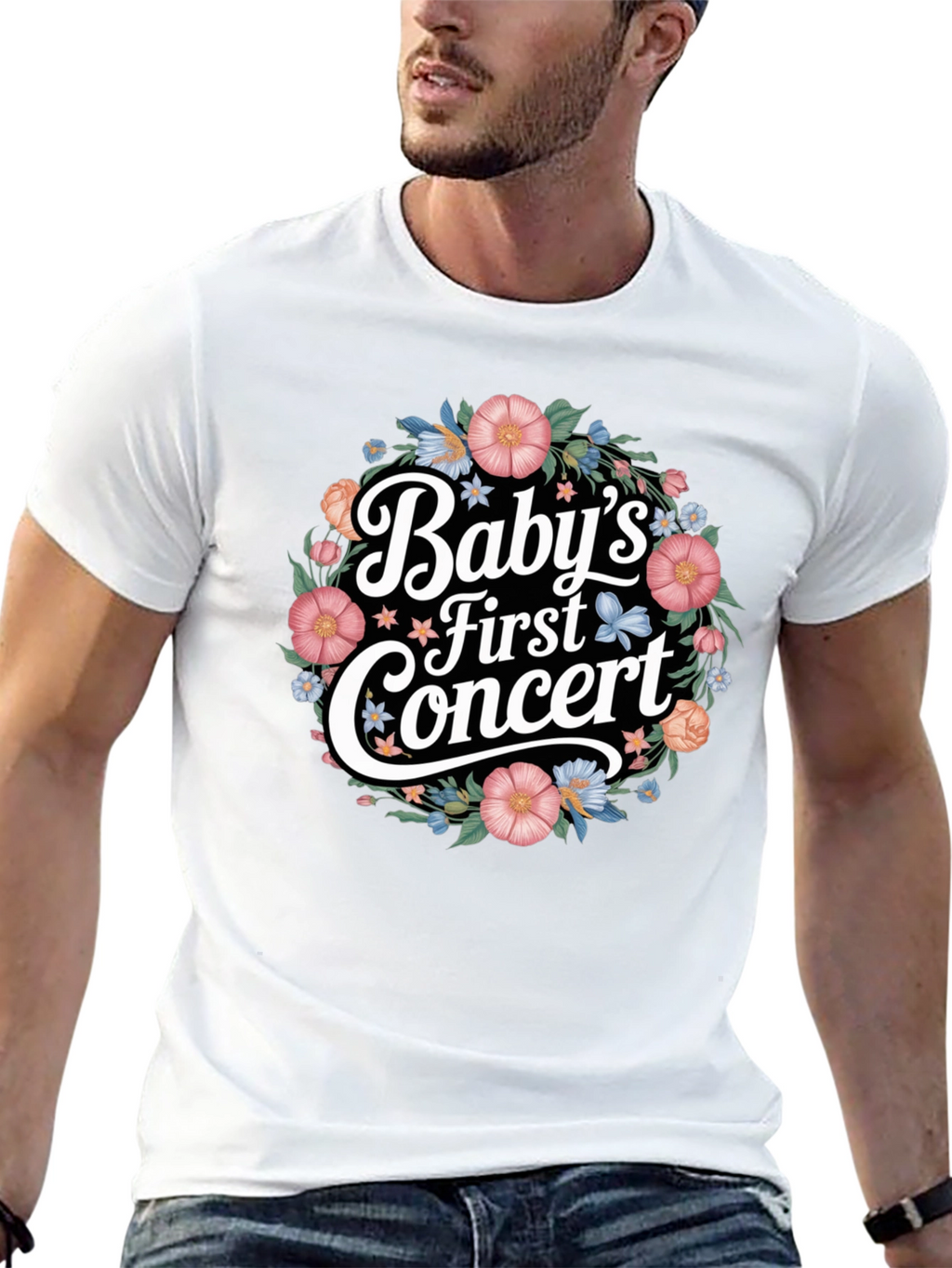 Babys First Concert Floral T-Shirt