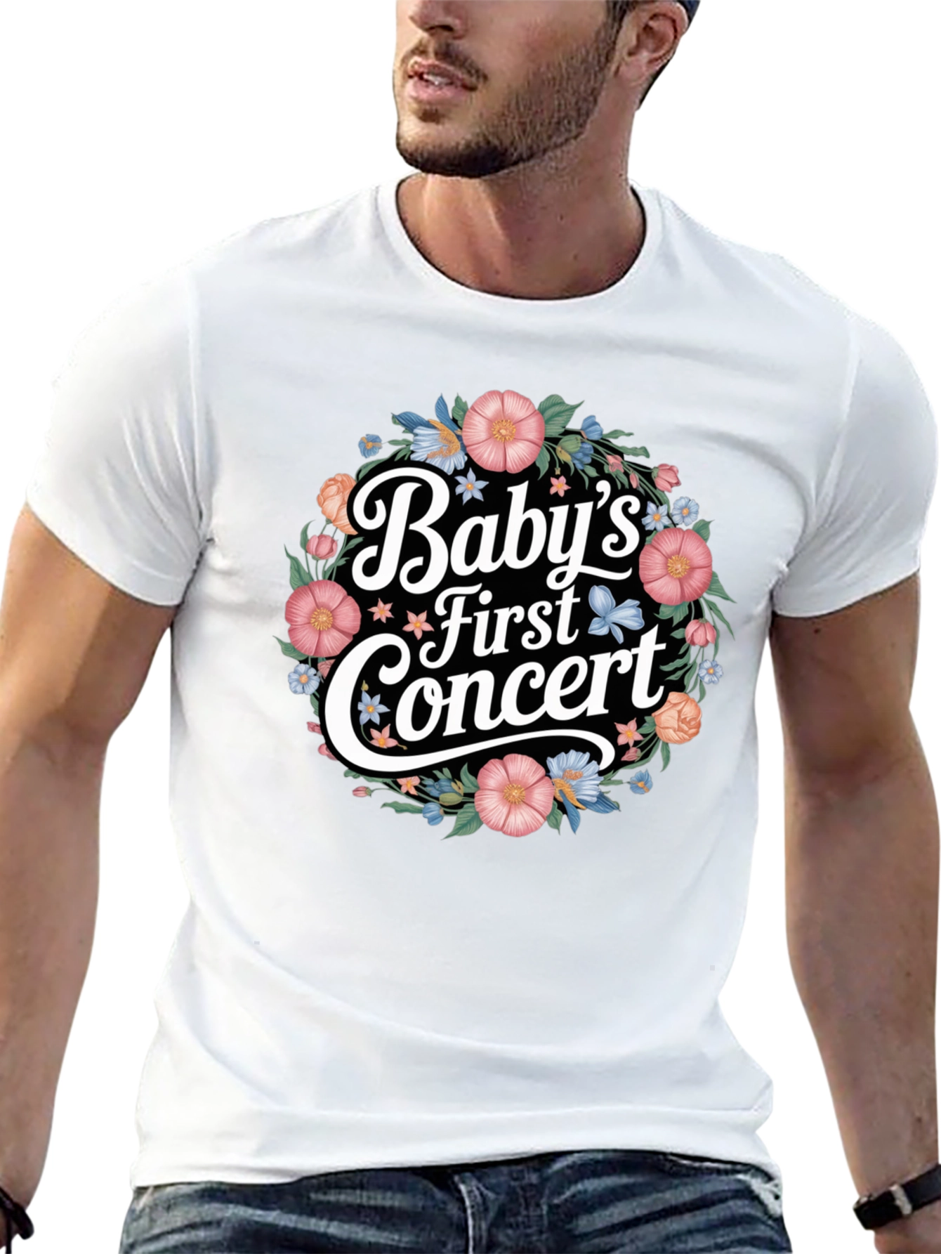 Babys First Concert Floral T-Shirt