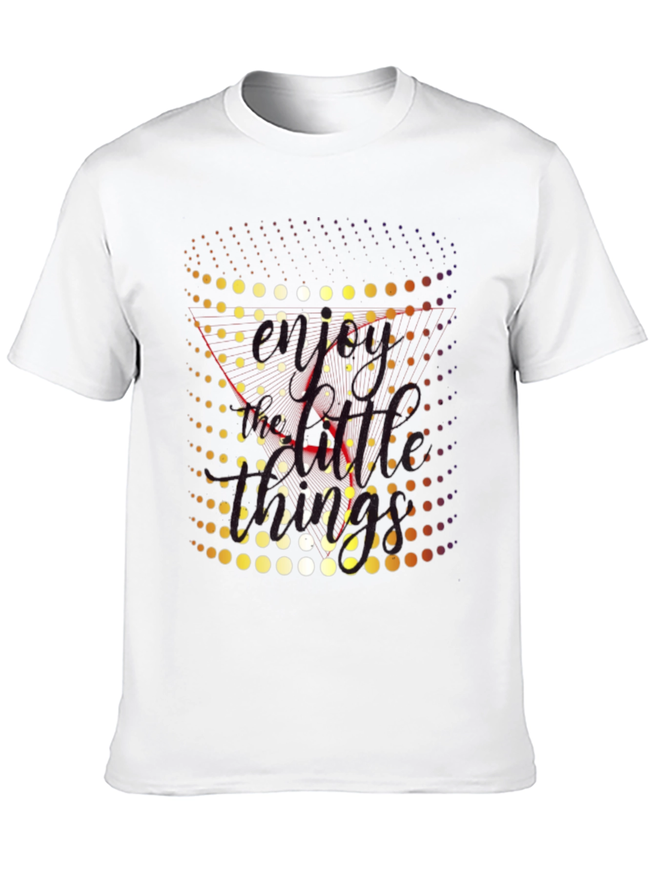 Retro Dot Matrix Graphic Tee - Black Crewneck T-Shirt