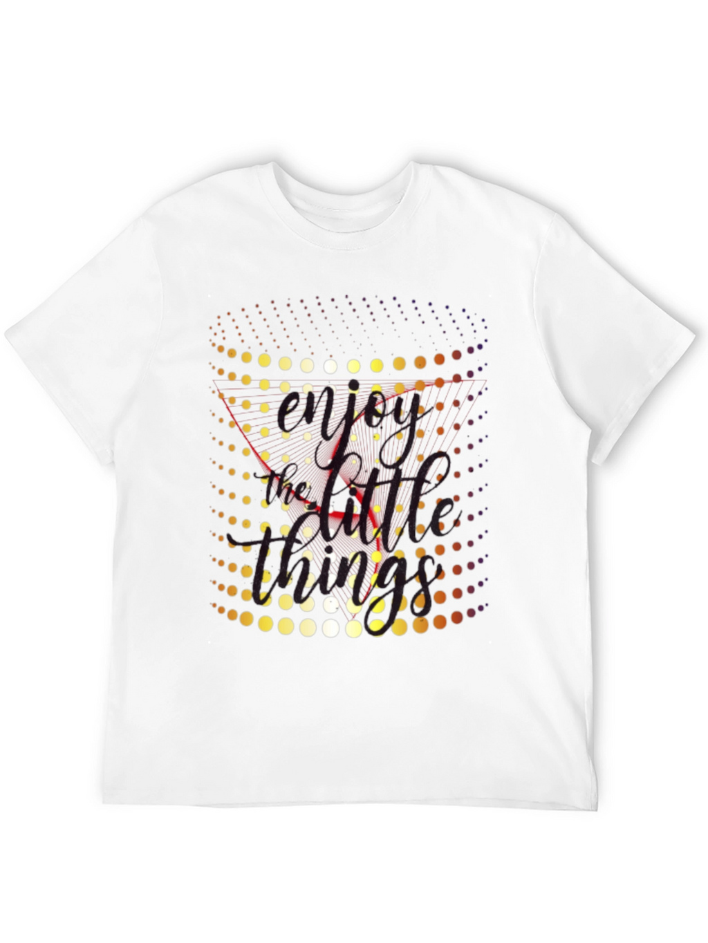 Retro Dot Matrix Graphic Tee - Black Crewneck T-Shirt