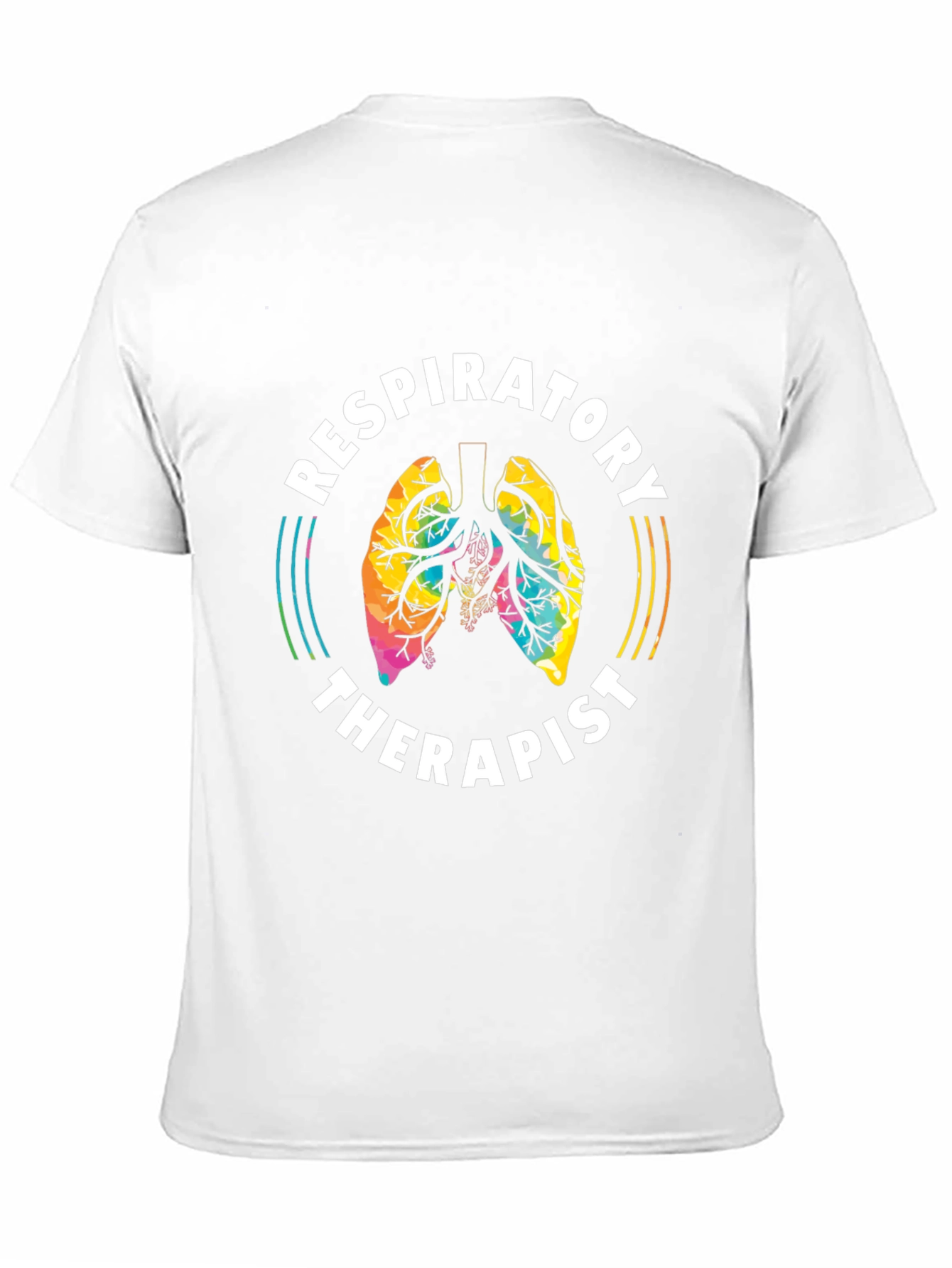 Respiratory Therapist Tie Dye Lungs Graphic T-Shirt