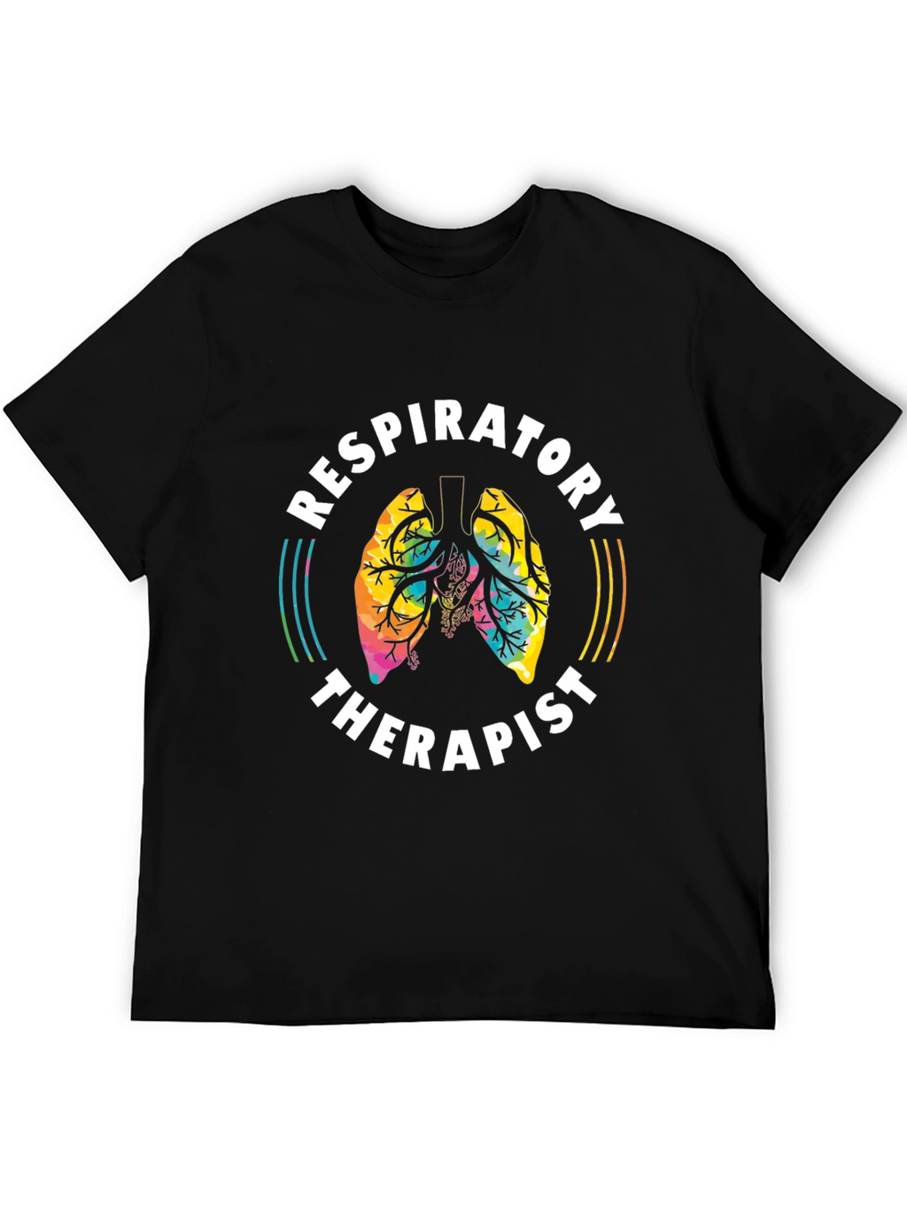 Respiratory Therapist Tie Dye Lungs Graphic T-Shirt