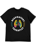 Respiratory Therapist Tie Dye Lungs Graphic T-Shirt