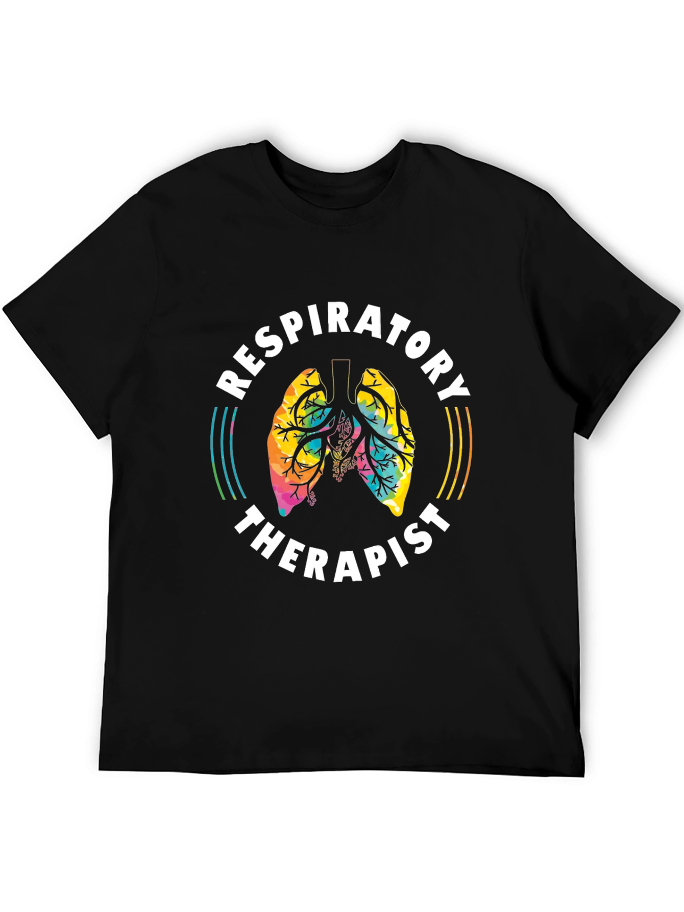 Respiratory Therapist Tie Dye Lungs Graphic T-Shirt