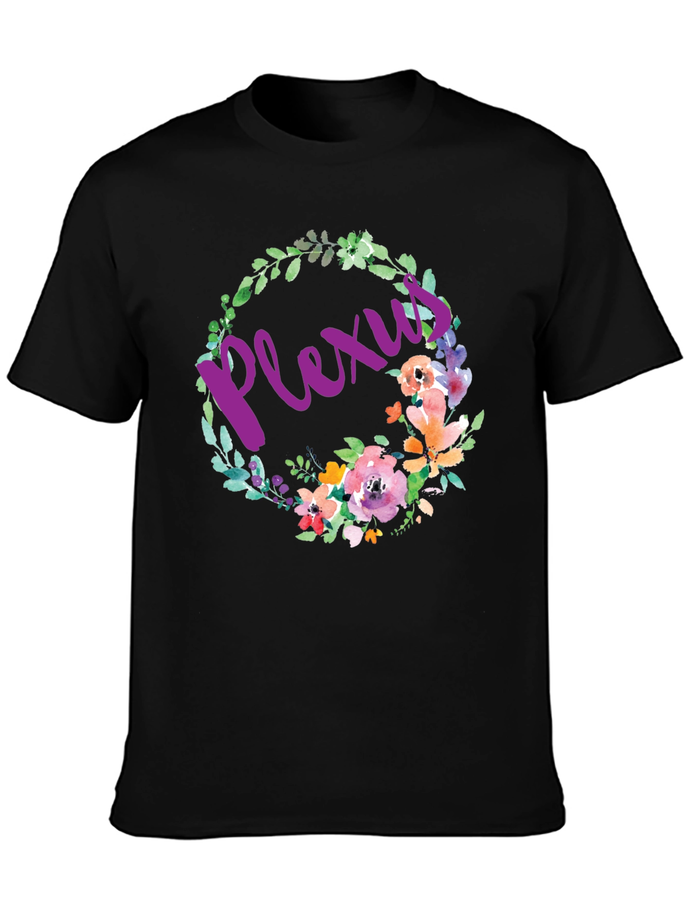 Floral Plexus Graphic Tee - Comfortable Cotton Blend