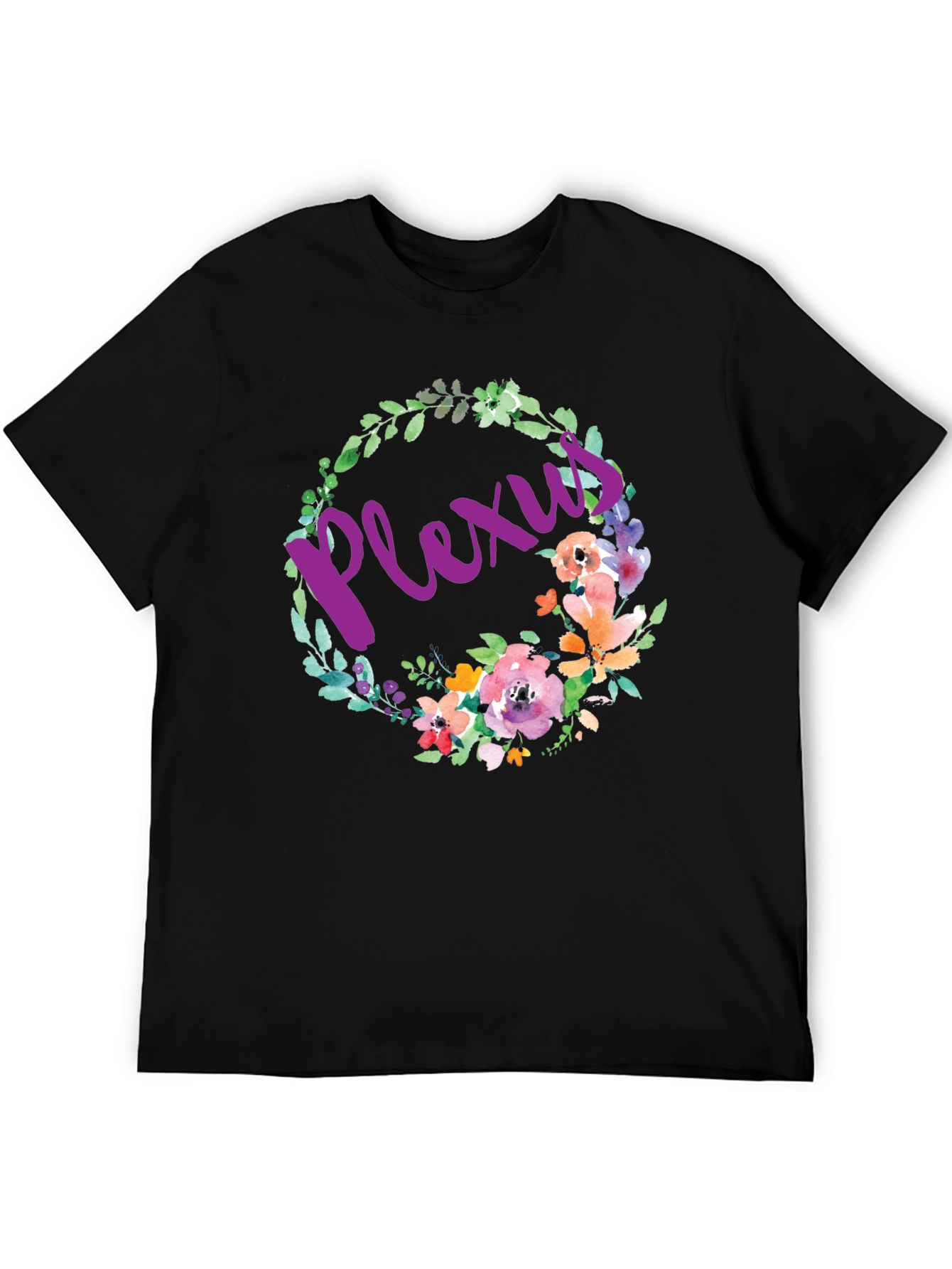 Floral Plexus Graphic Tee - Comfortable Cotton Blend