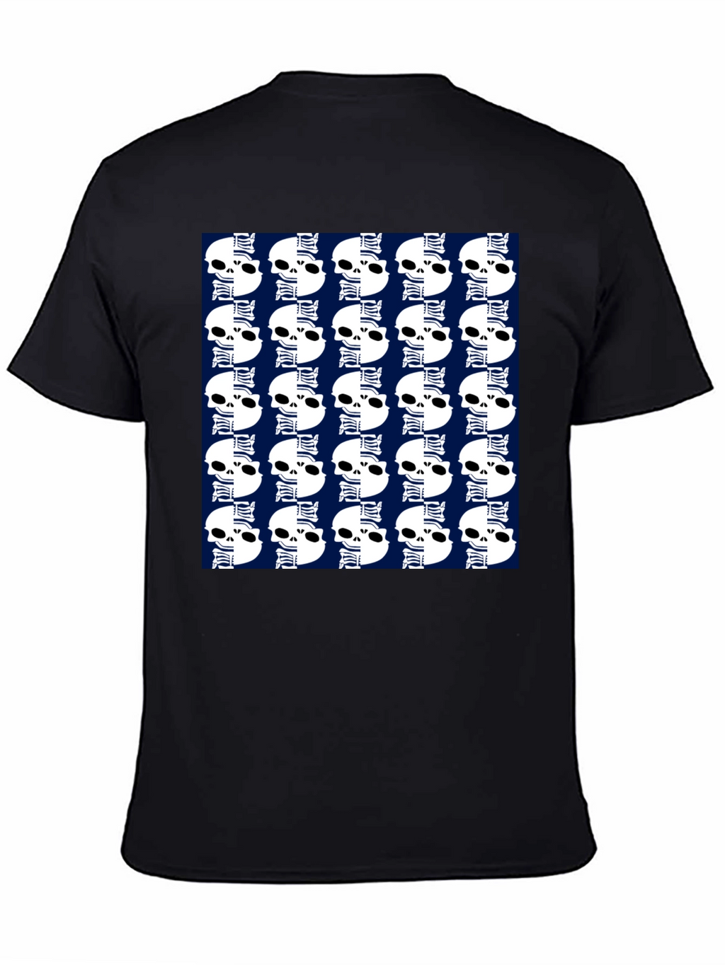 Skull Pattern Black T-Shirt