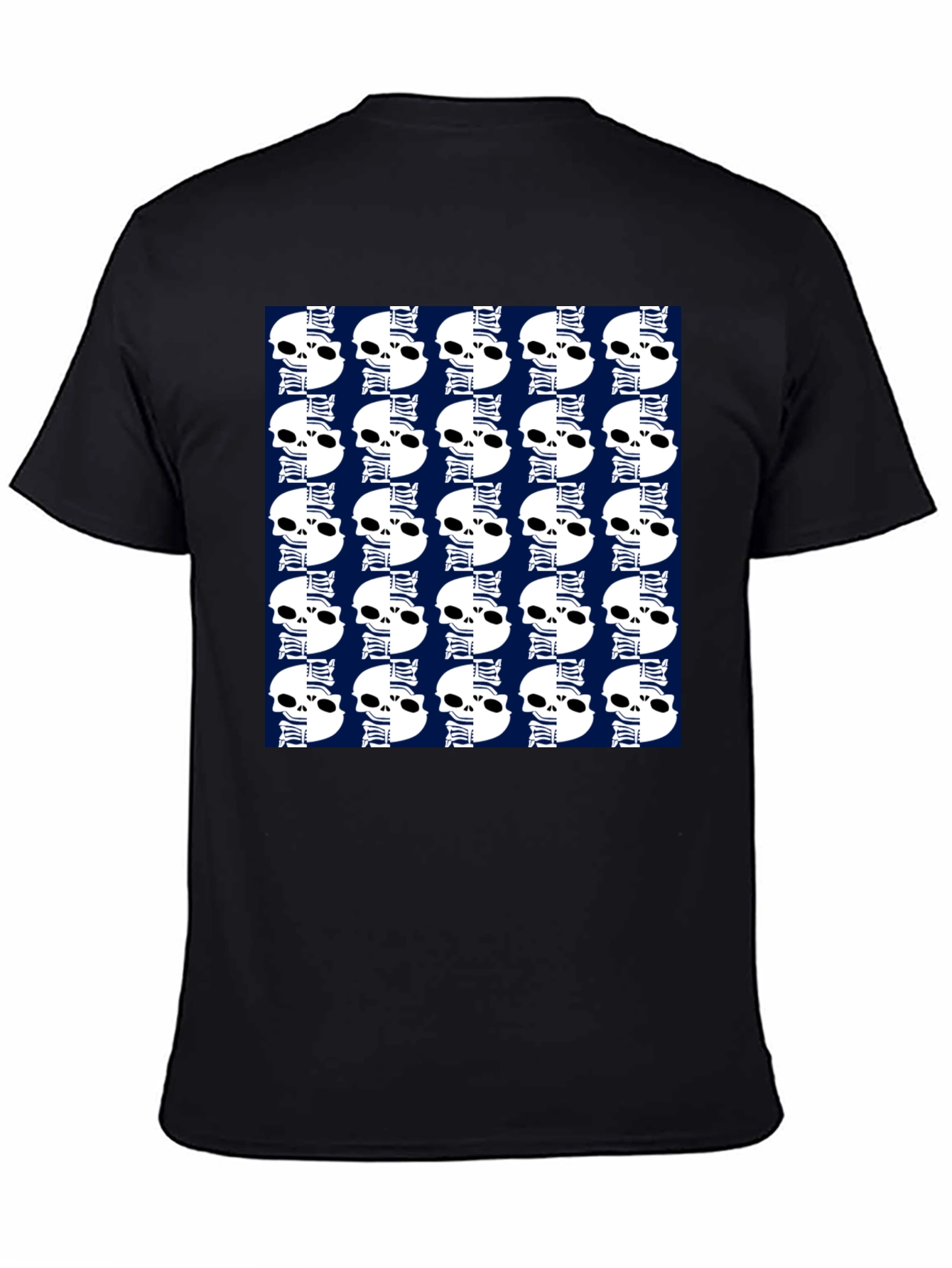 Skull Pattern Black T-Shirt