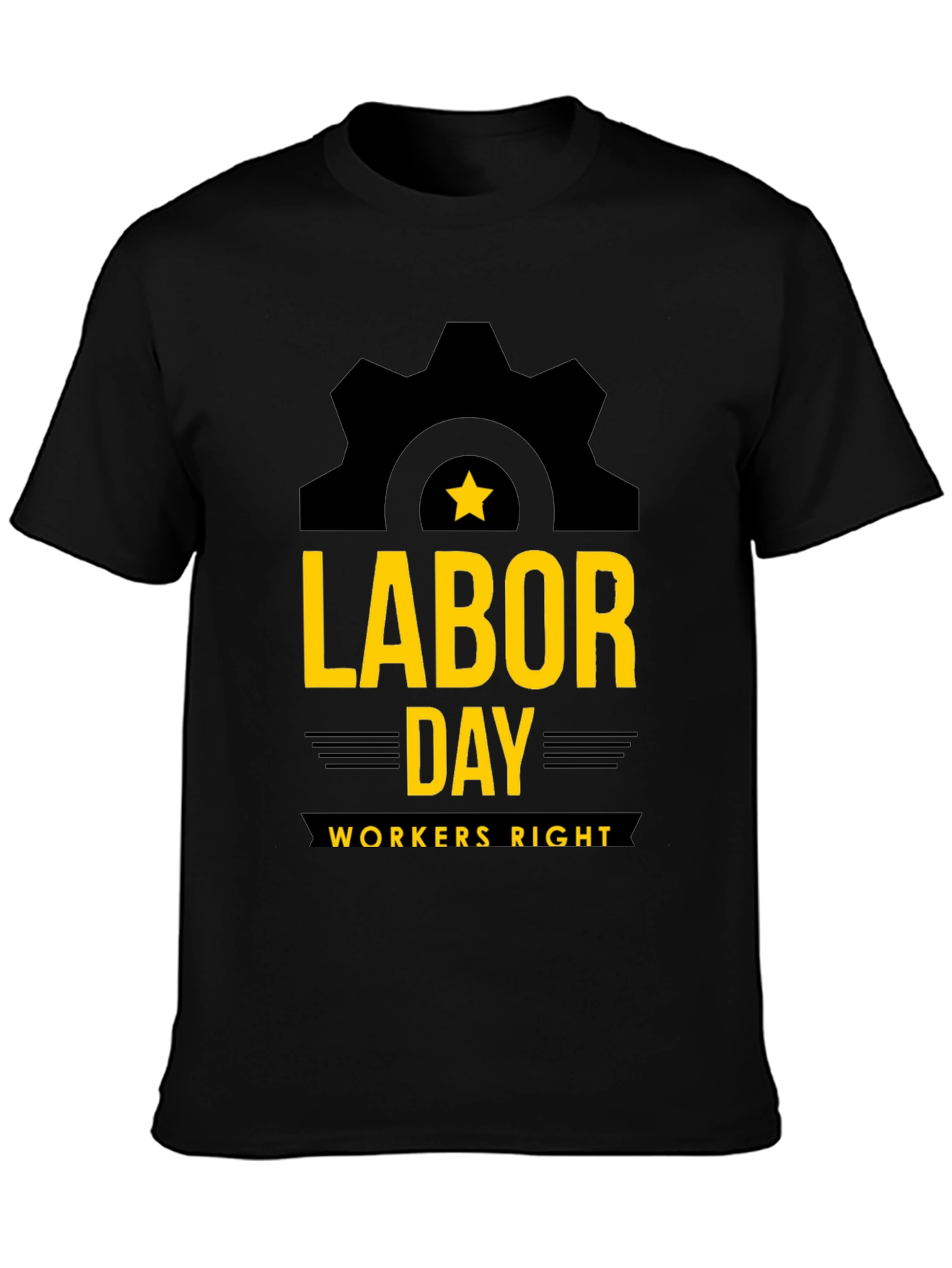 Labor Day Workers Right Graphic Tee - Black