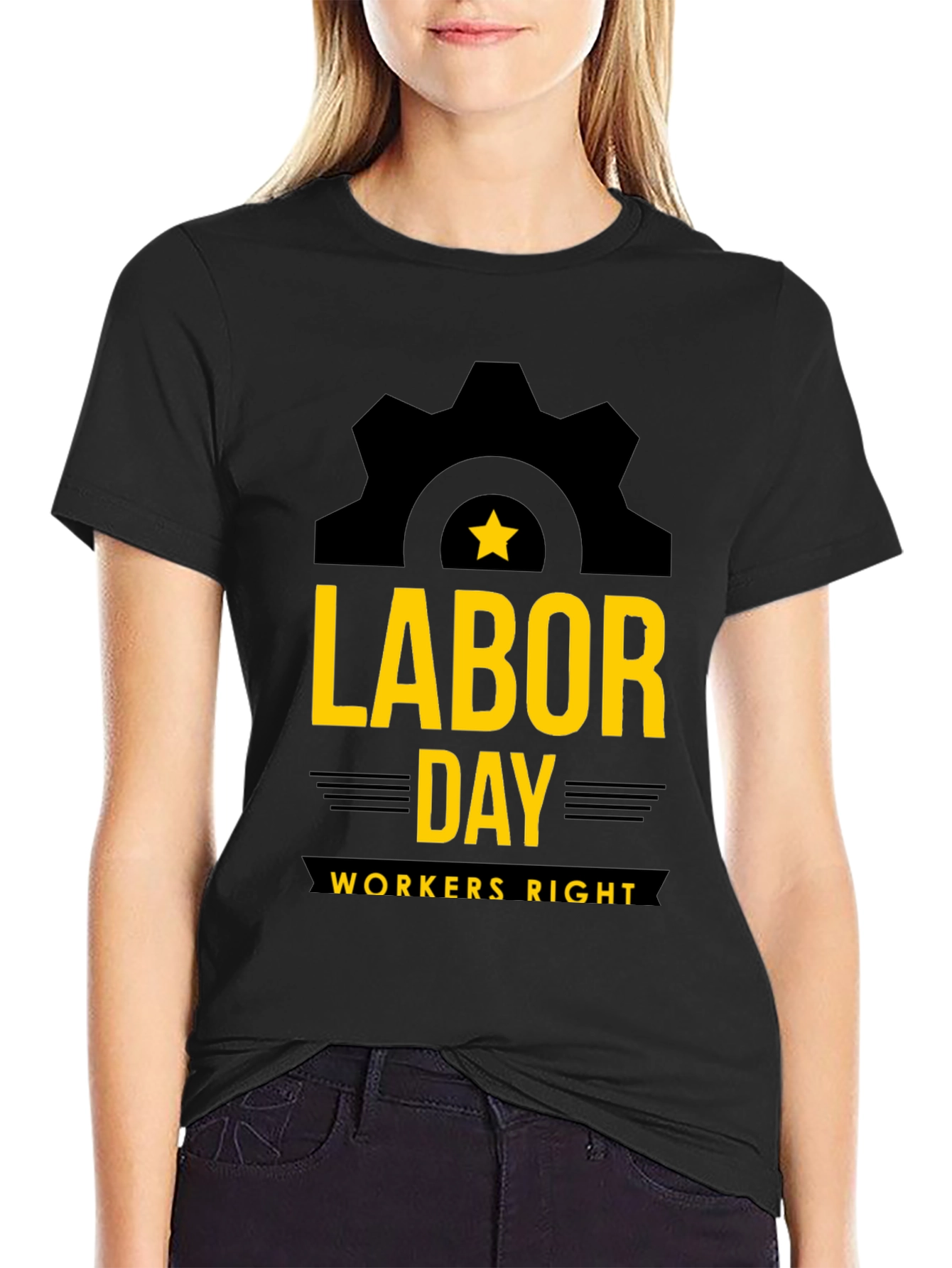 Labor Day Workers Right Graphic Tee - Black