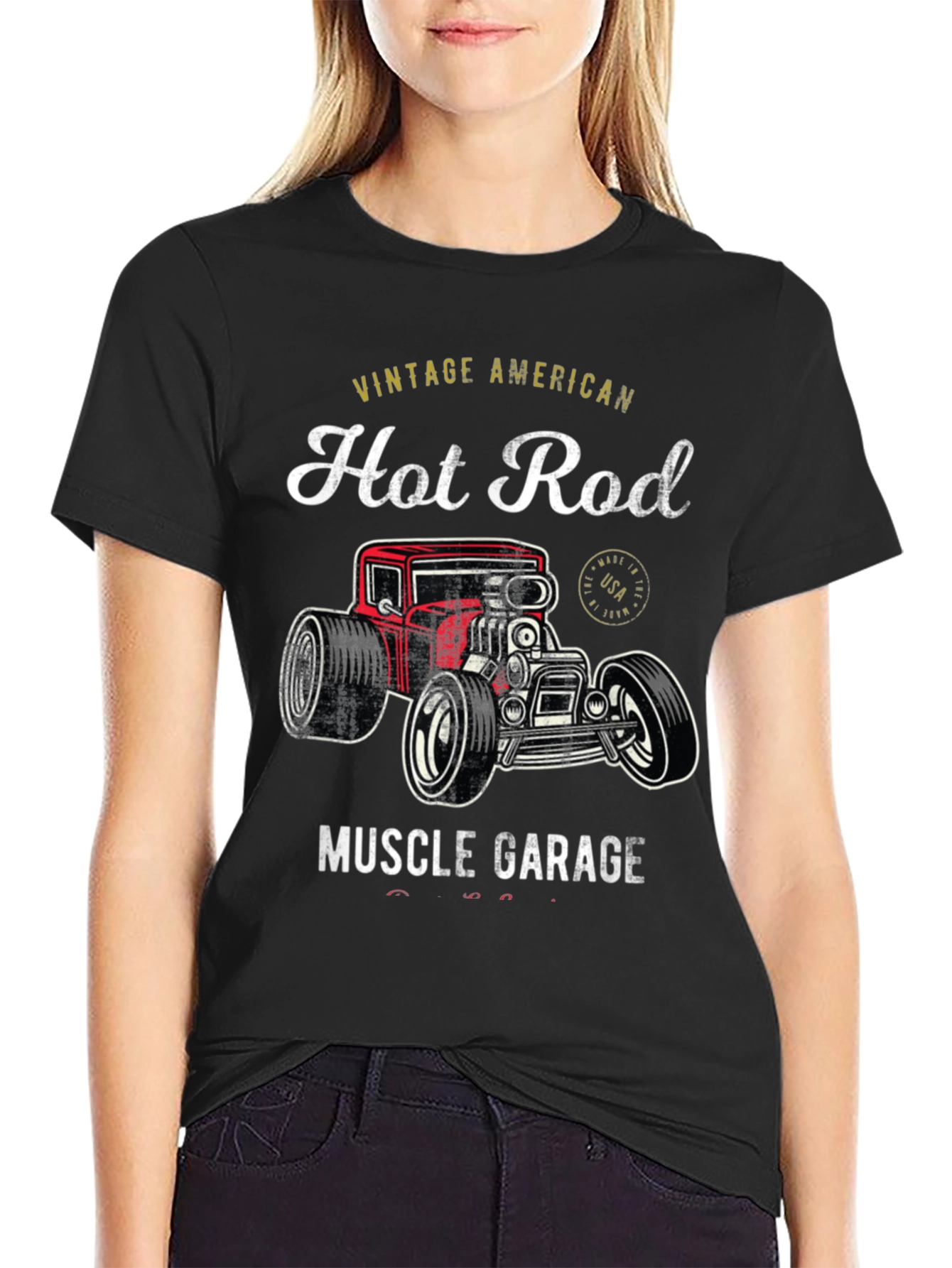 Vintage American Hot Rod Muscle Garage T-Shirt