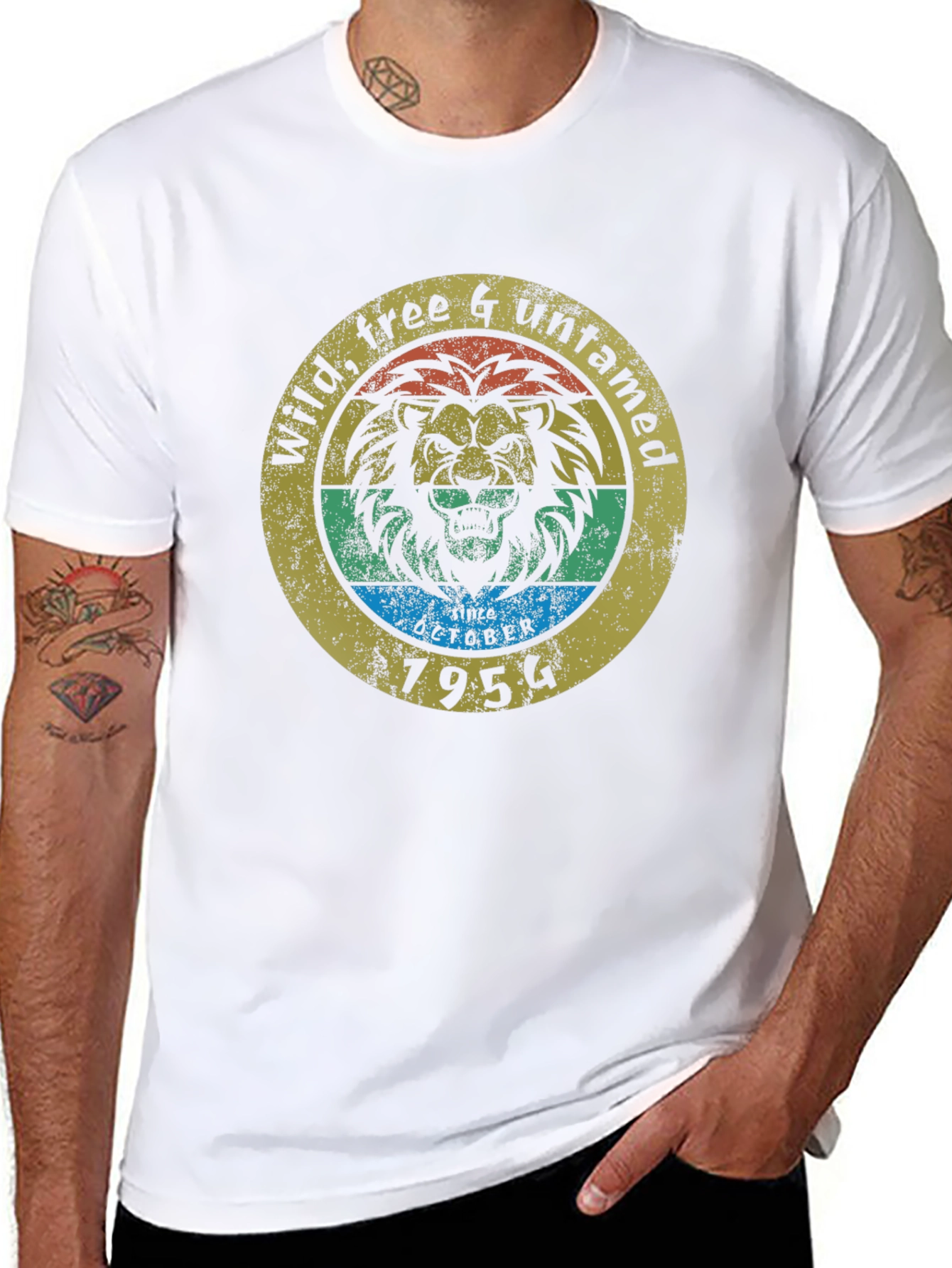 Wild Free Untamed Lion Graphic Tee