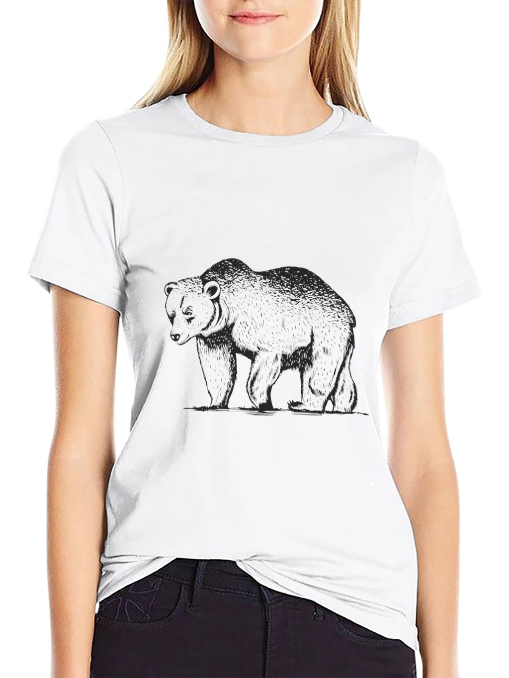 Bear Graphic Black T-Shirt