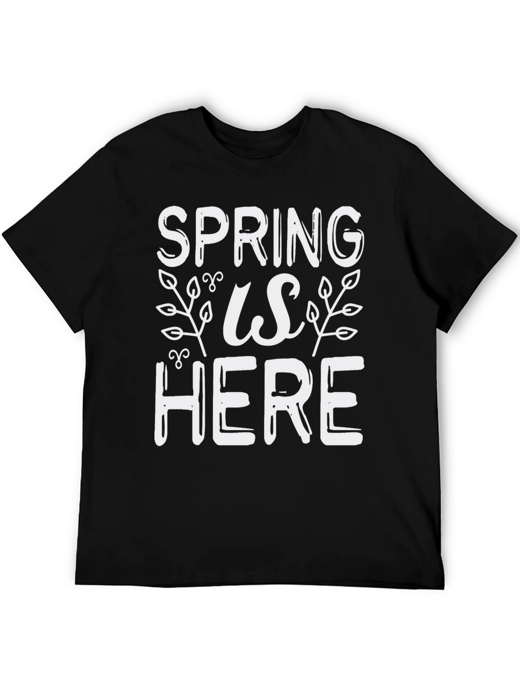 Spring is Here Graphic Tee - Black Casual Shirt