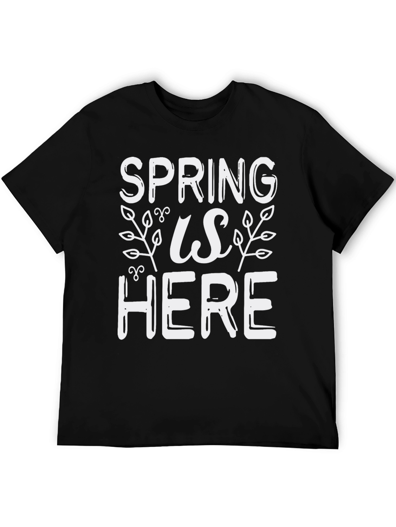 Spring is Here Graphic Tee - Black Casual Shirt