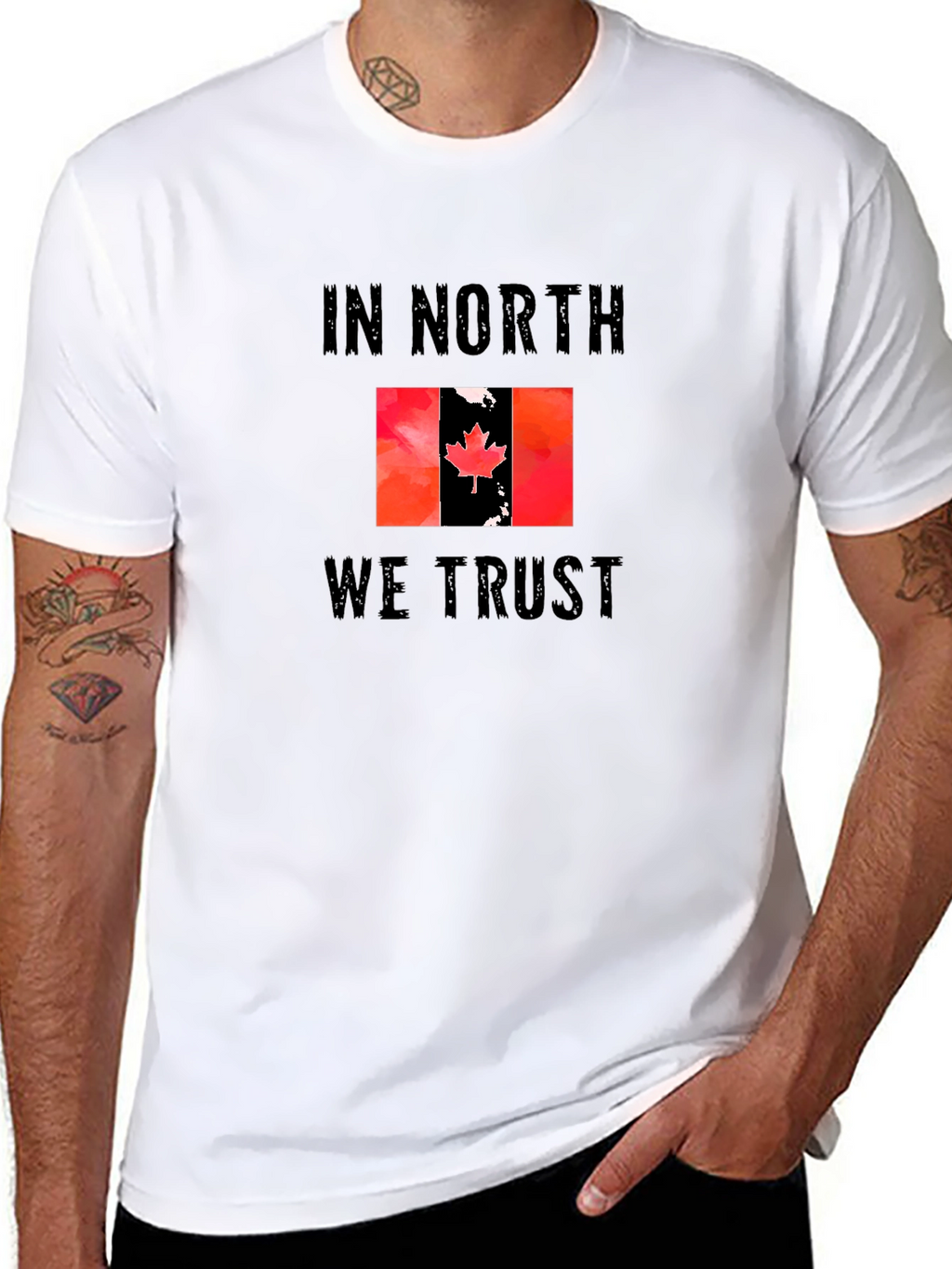 In North We Trust Canada Flag T-Shirt