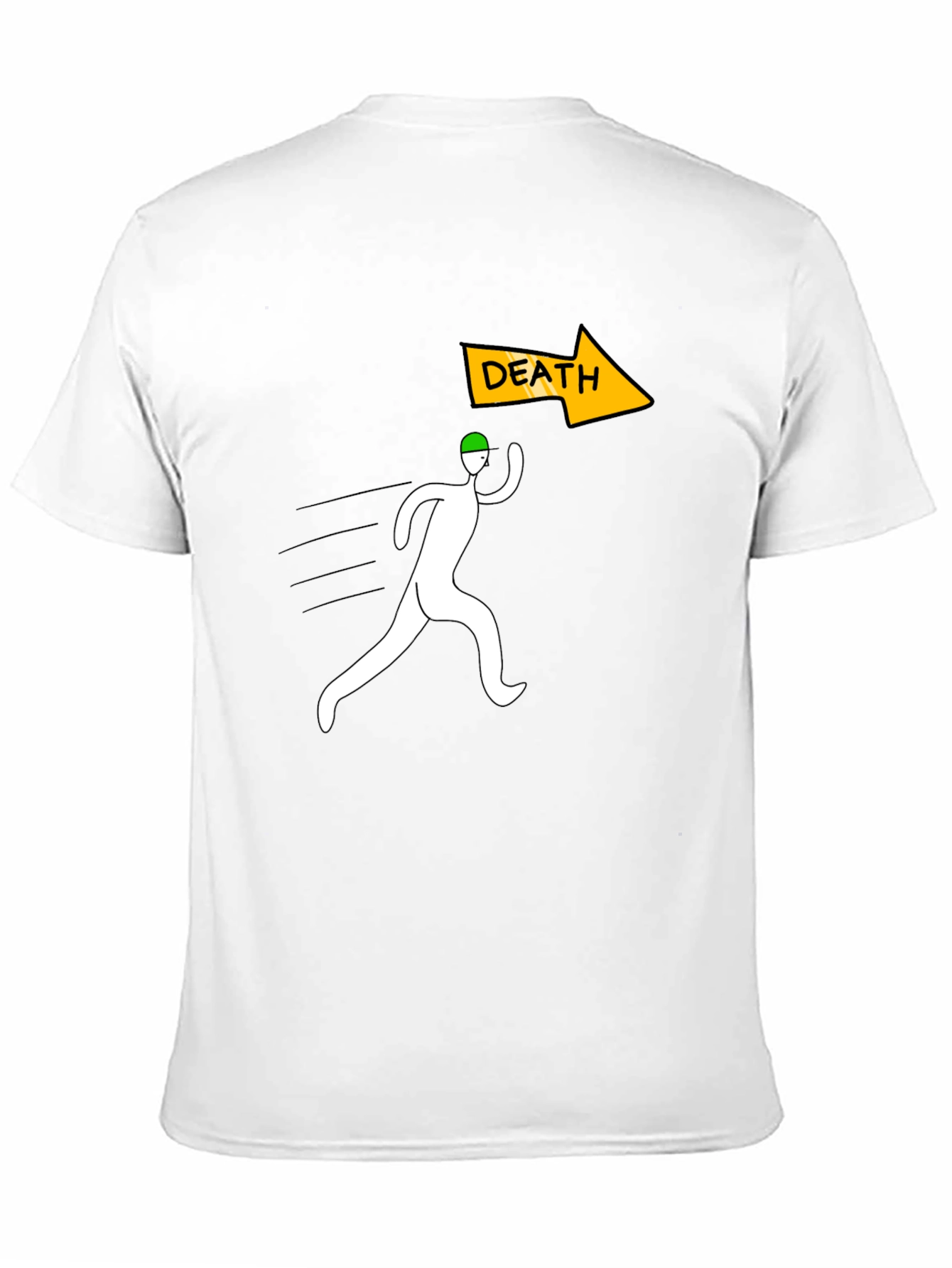 Run From Death Graphic Tee - Black Cotton T-Shirt