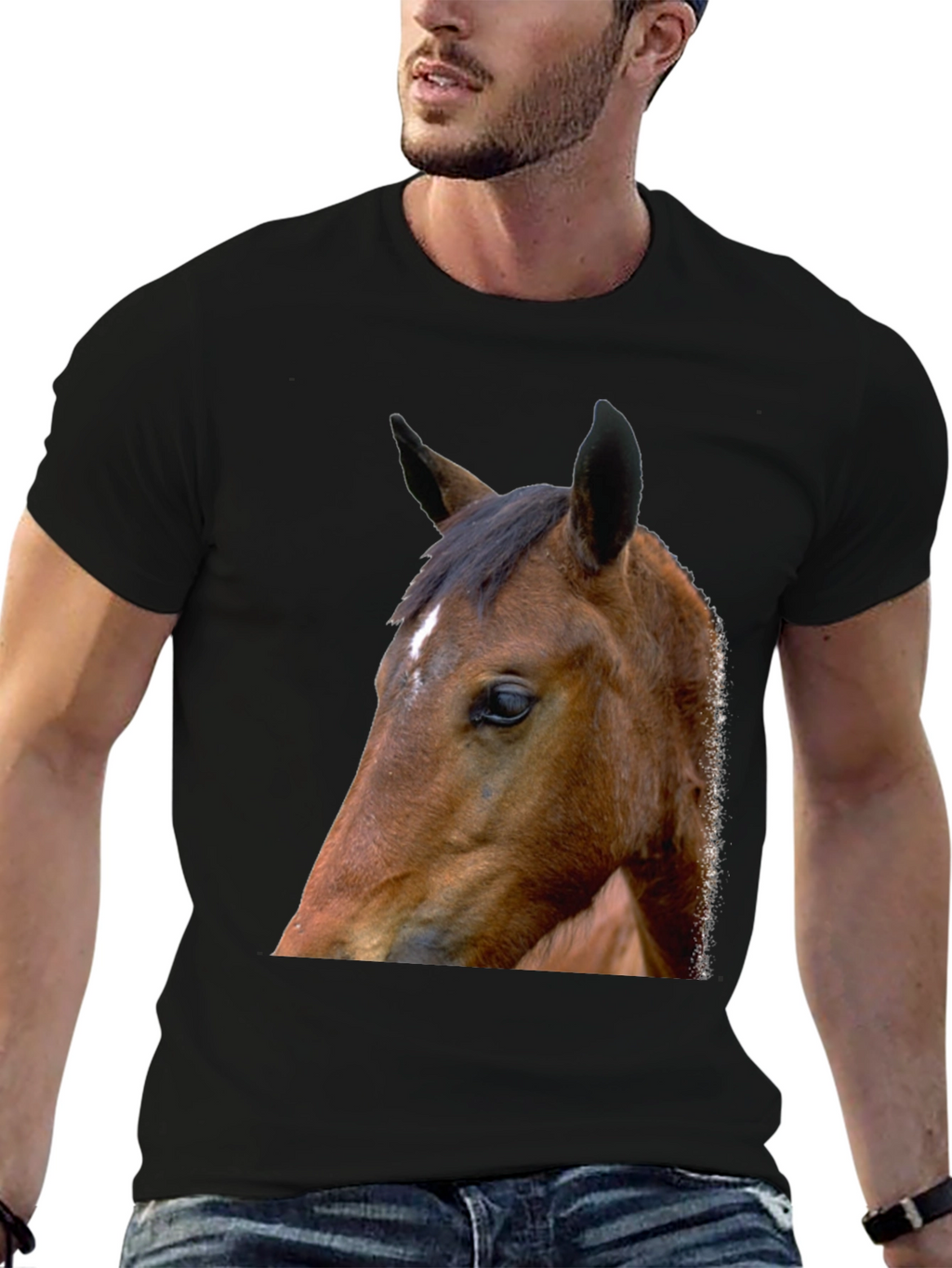 Horse Graphic Tee - Unisex Black T-Shirt