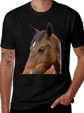 Horse Graphic Tee - Unisex Black T-Shirt