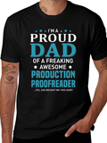Proud Dad Production Proofreader Graphic Tee