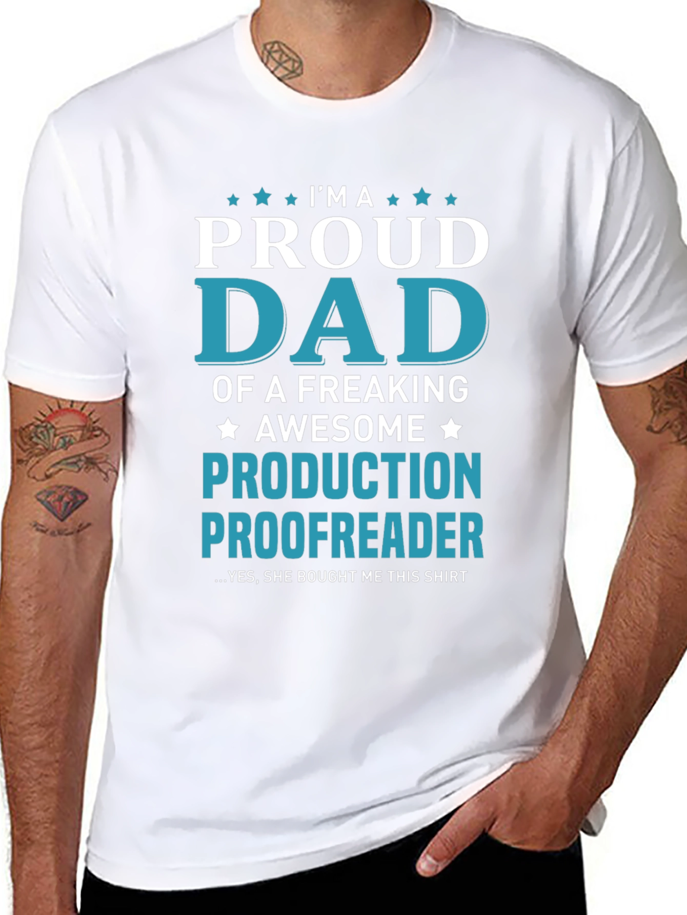 Proud Dad Production Proofreader Graphic Tee