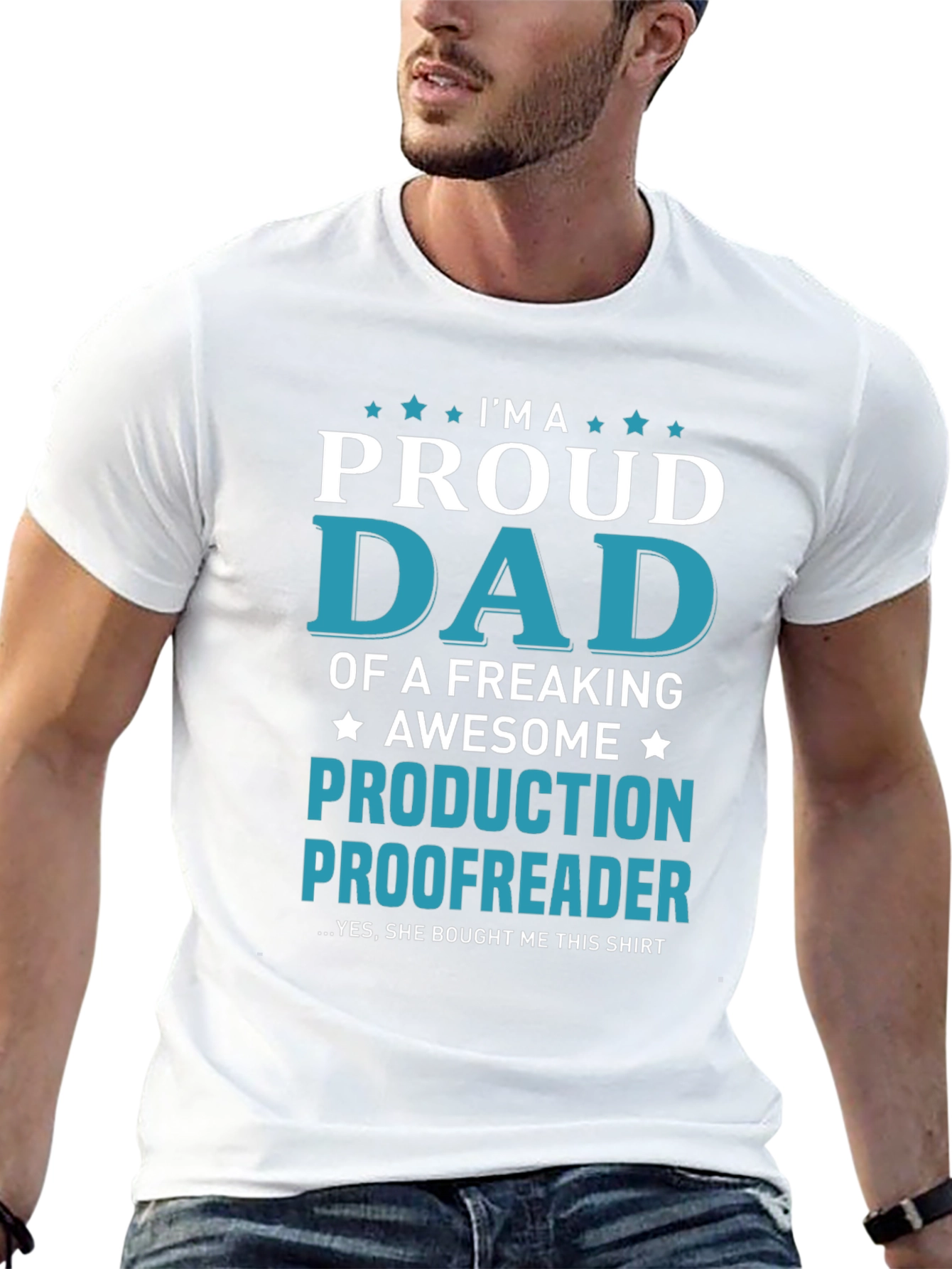Proud Dad Production Proofreader Graphic Tee