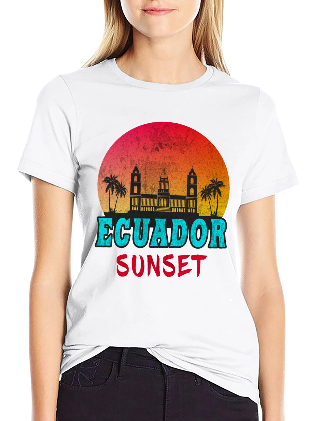 Ecuador Sunset Graphic T-Shirt