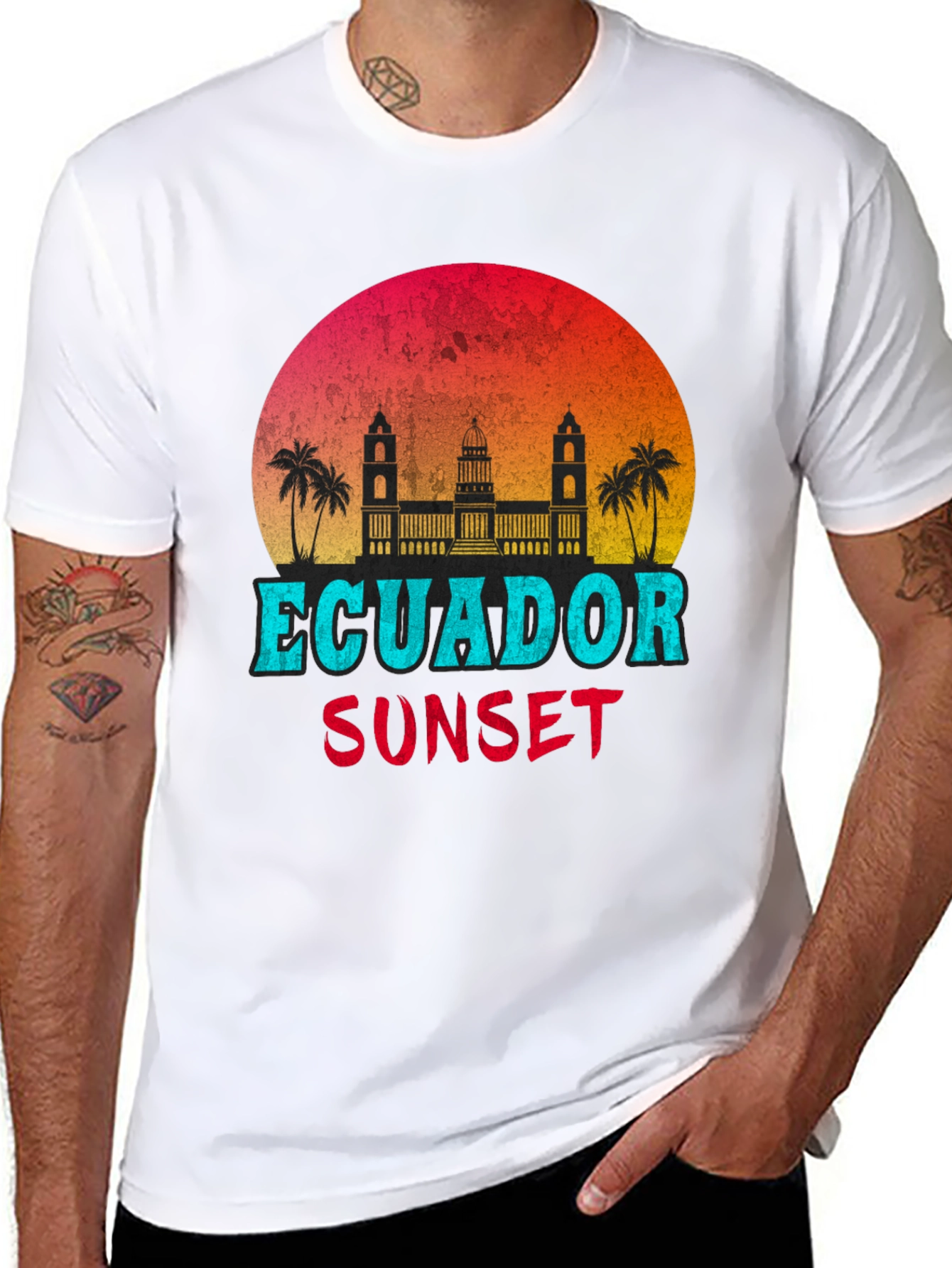 Ecuador Sunset Graphic T-Shirt