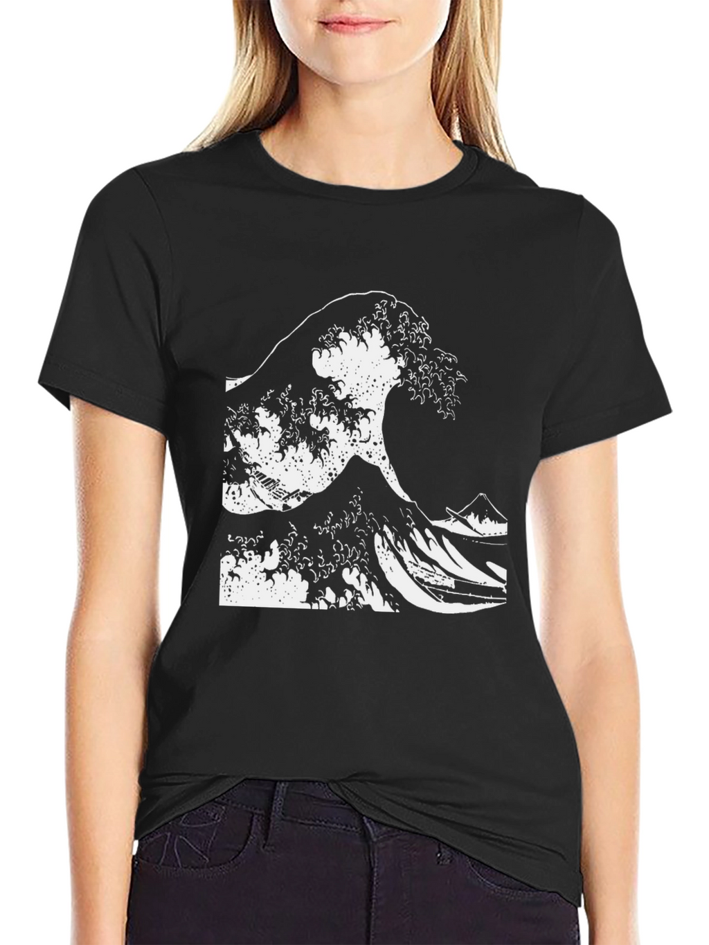 Great Wave Tee - Black Graphic T-Shirt