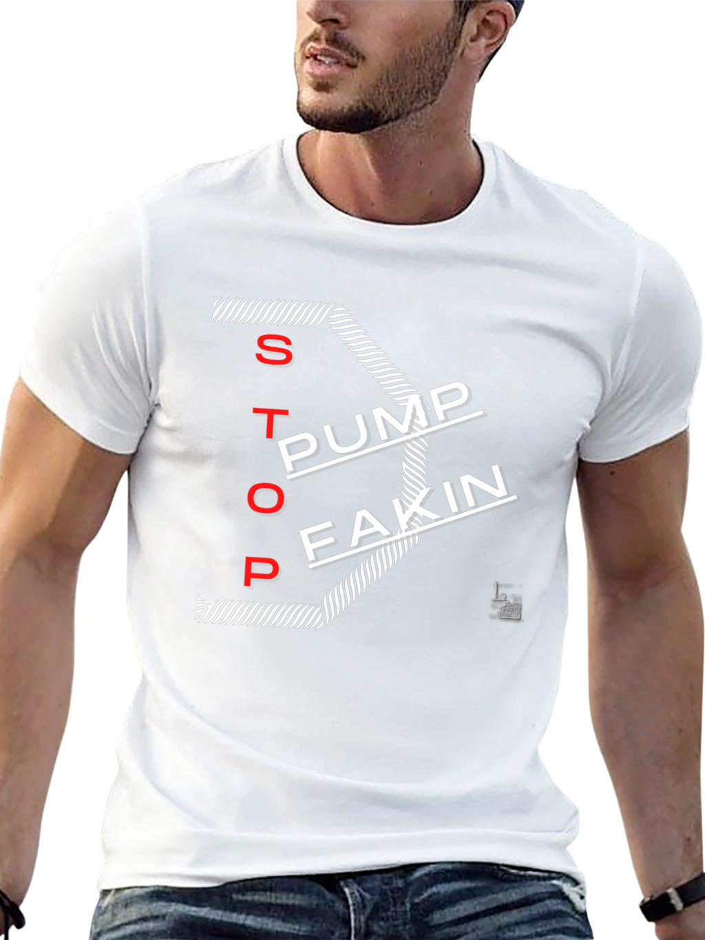 Stop Pump Fakin Black Graphic T-Shirt