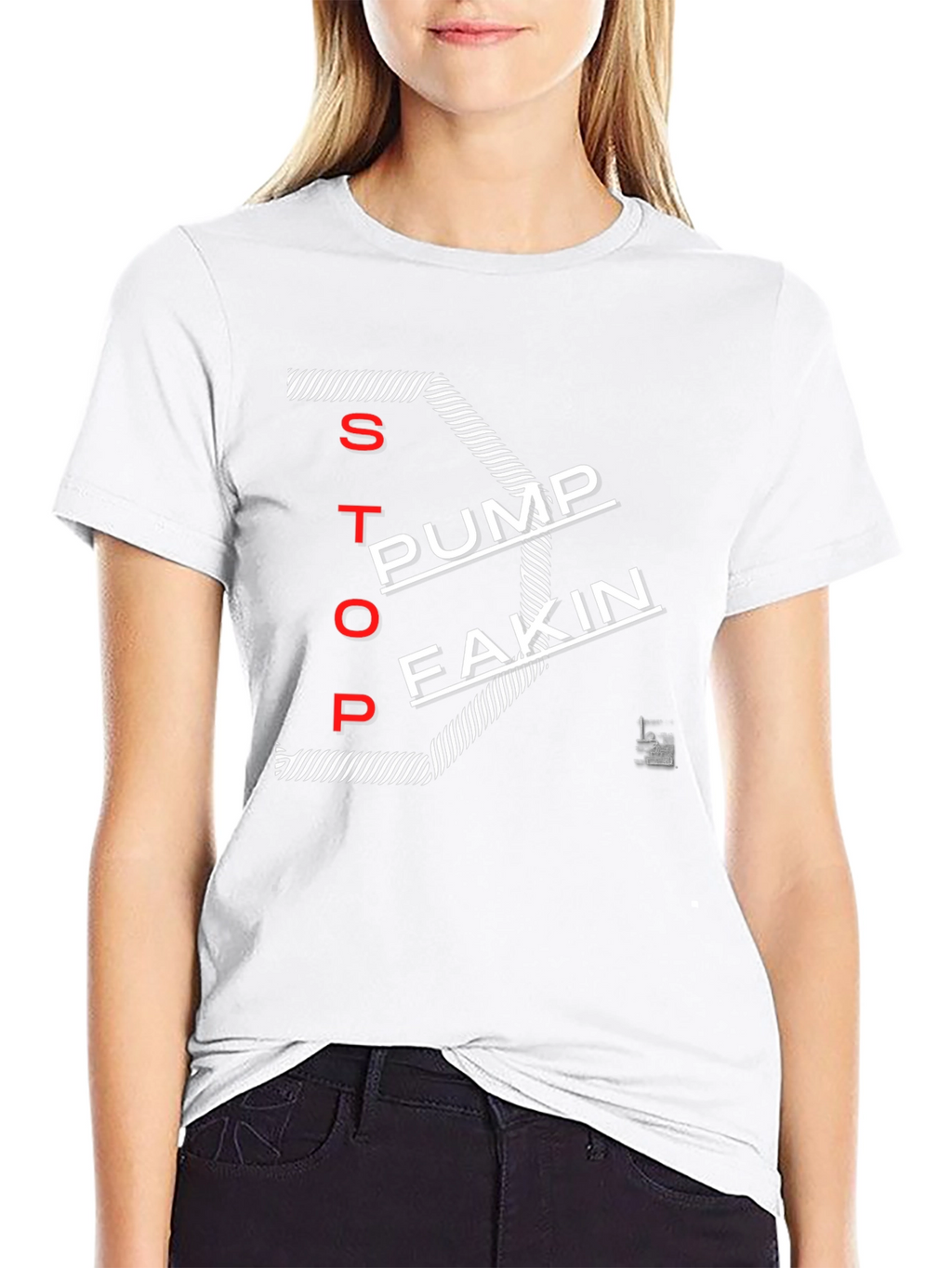 Stop Pump Fakin Black Graphic T-Shirt