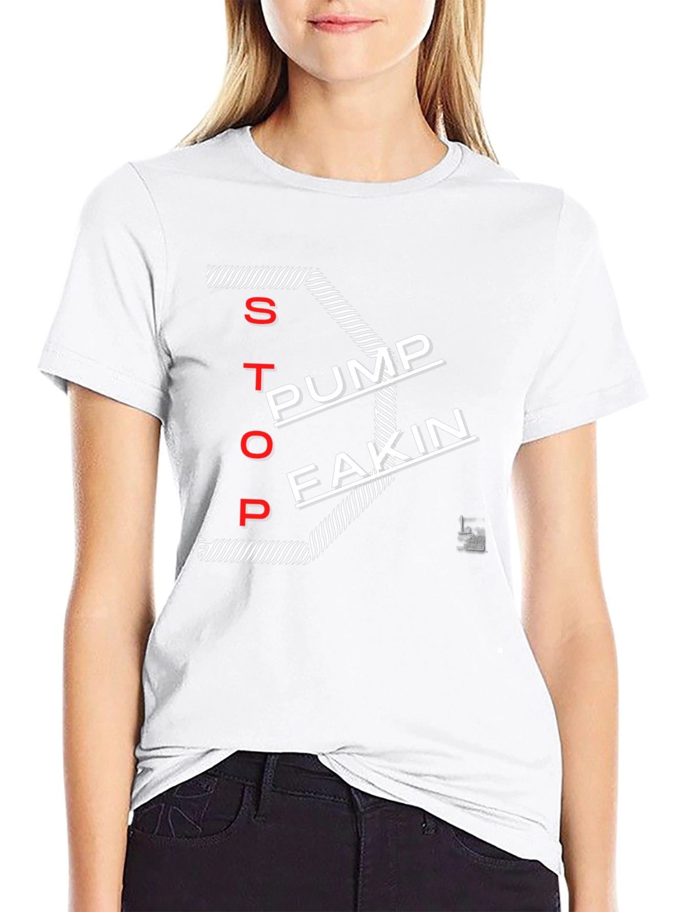 Stop Pump Fakin Black Graphic T-Shirt
