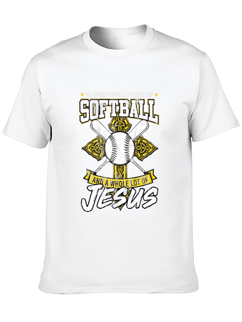 Softball & Jesus Graphic T-Shirt