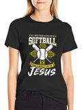 Softball & Jesus Graphic T-Shirt