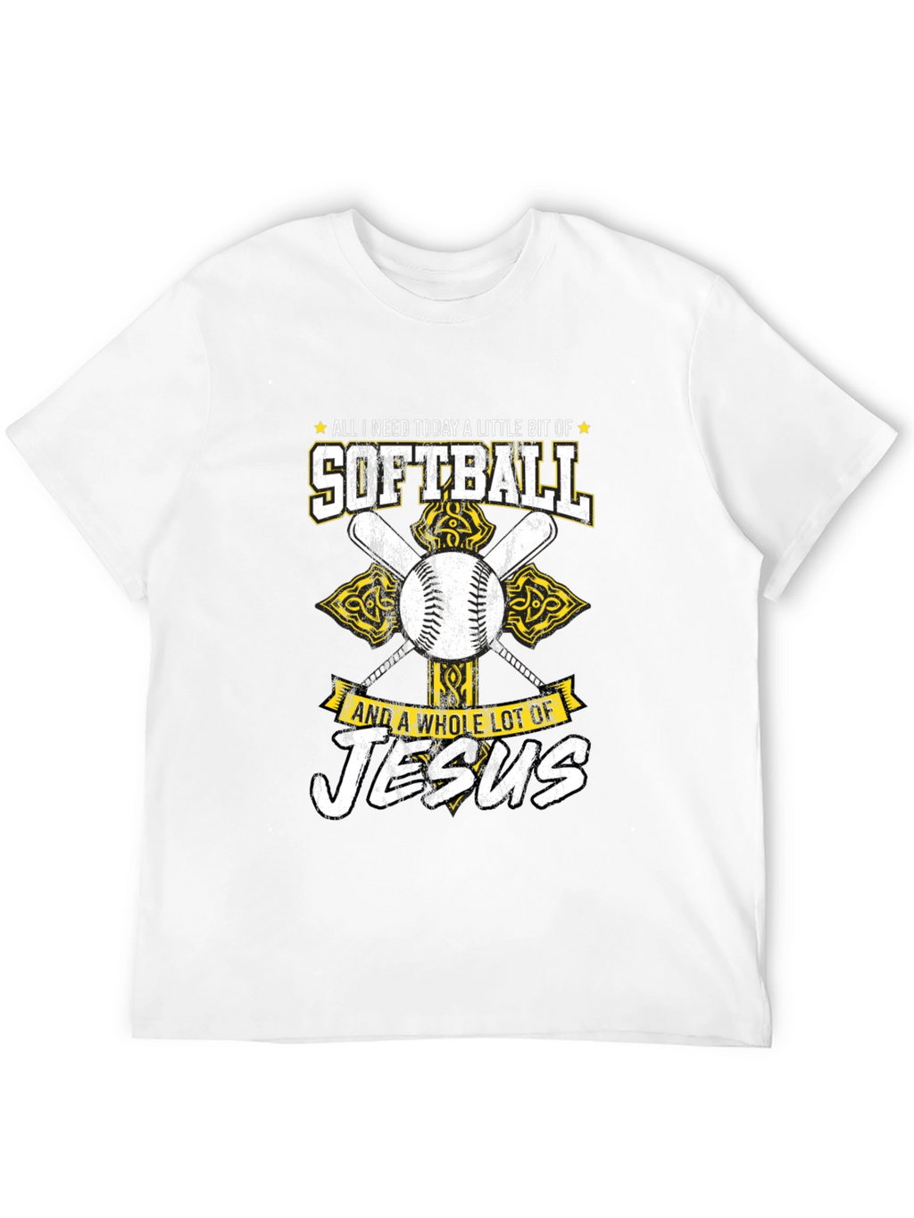 Softball & Jesus Graphic T-Shirt