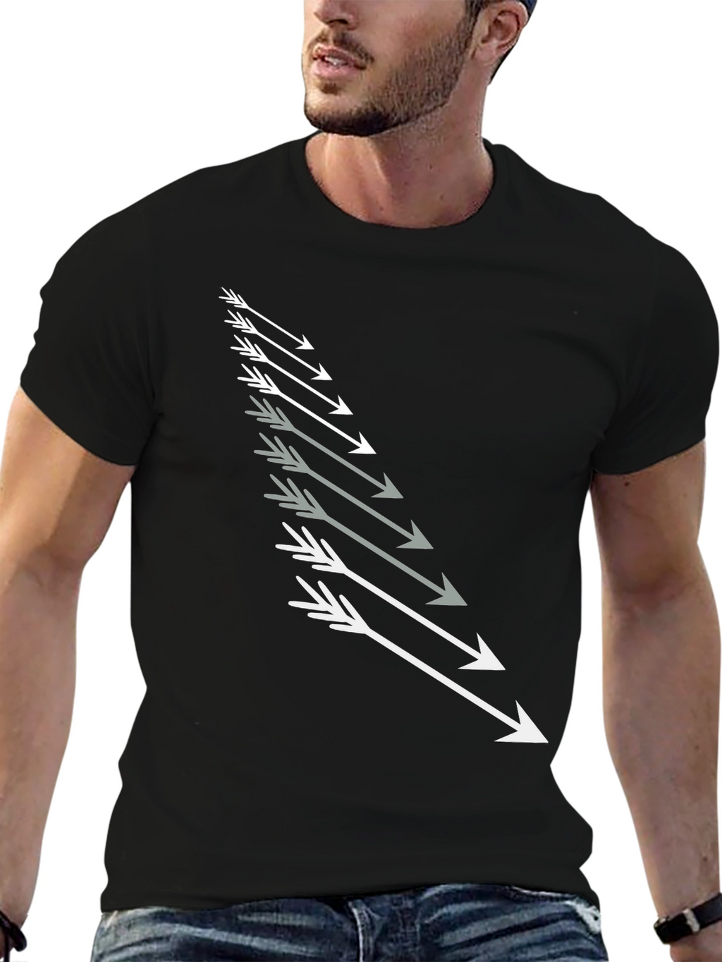 Arrow Graphic Black T-Shirt