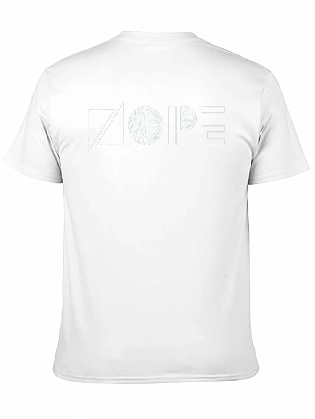 Geometric Nope Graphic Black T-Shirt