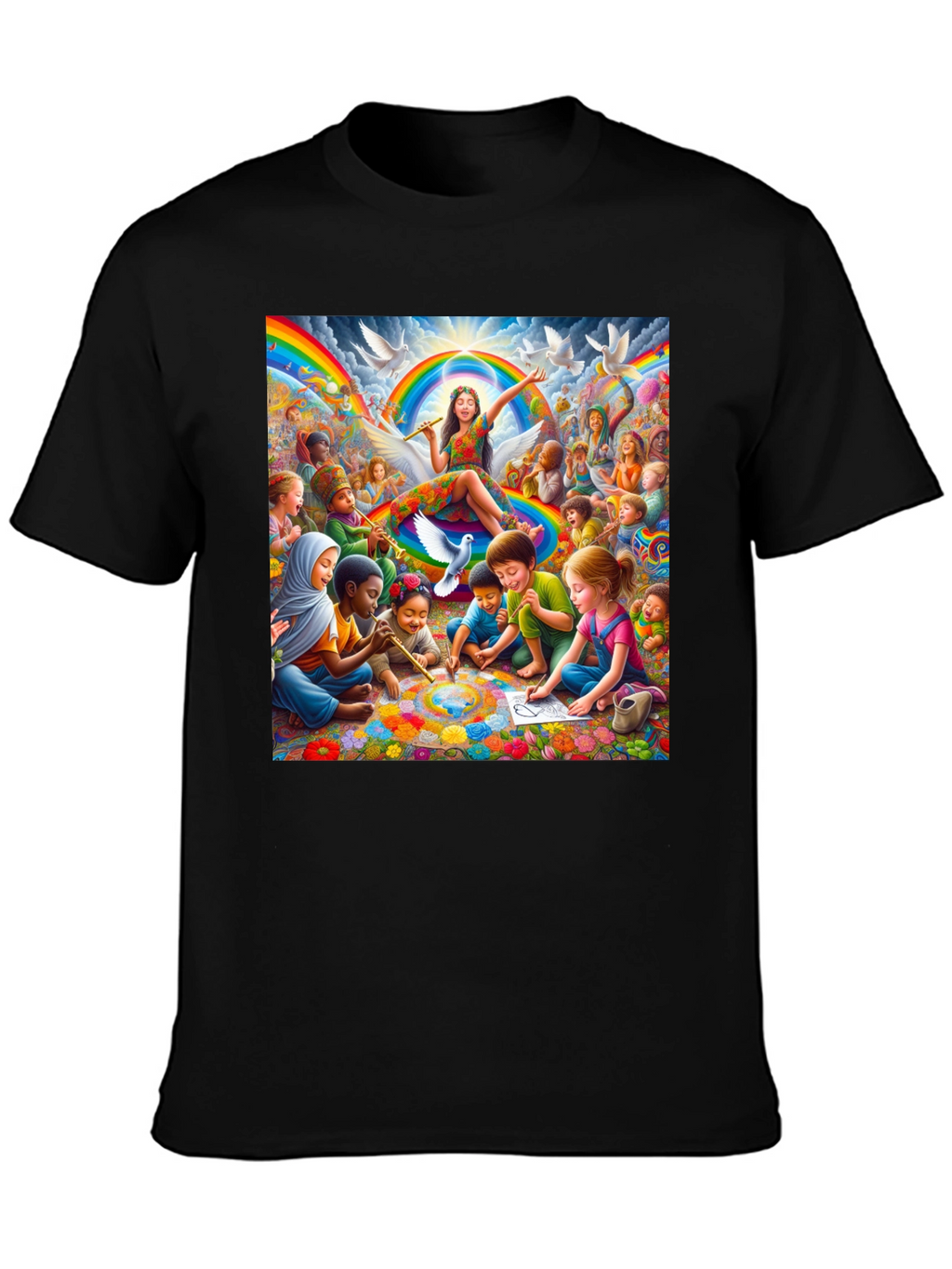 Rainbow Peace T-Shirt - Art & Unity Design