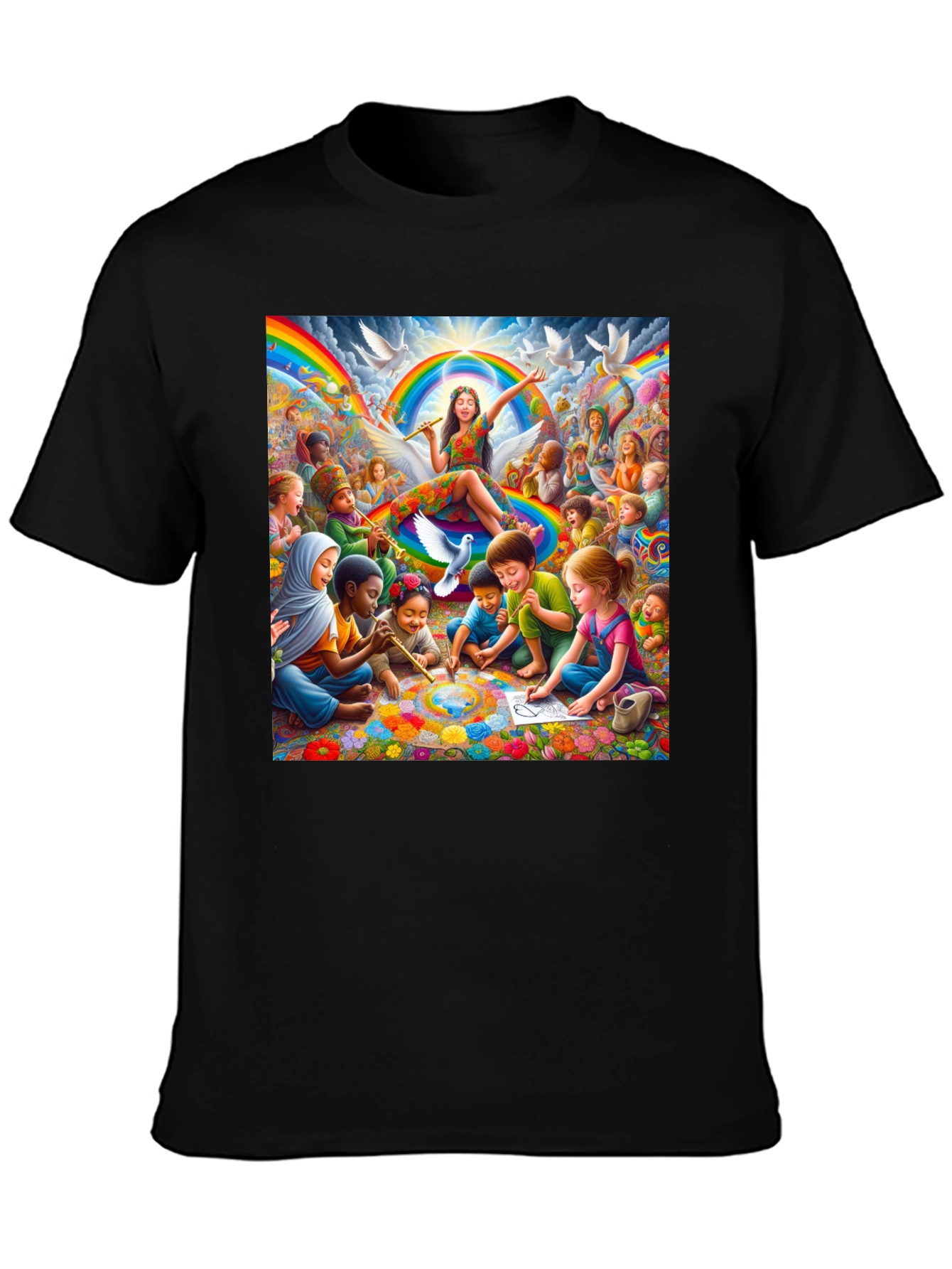 Rainbow Peace T-Shirt - Art & Unity Design
