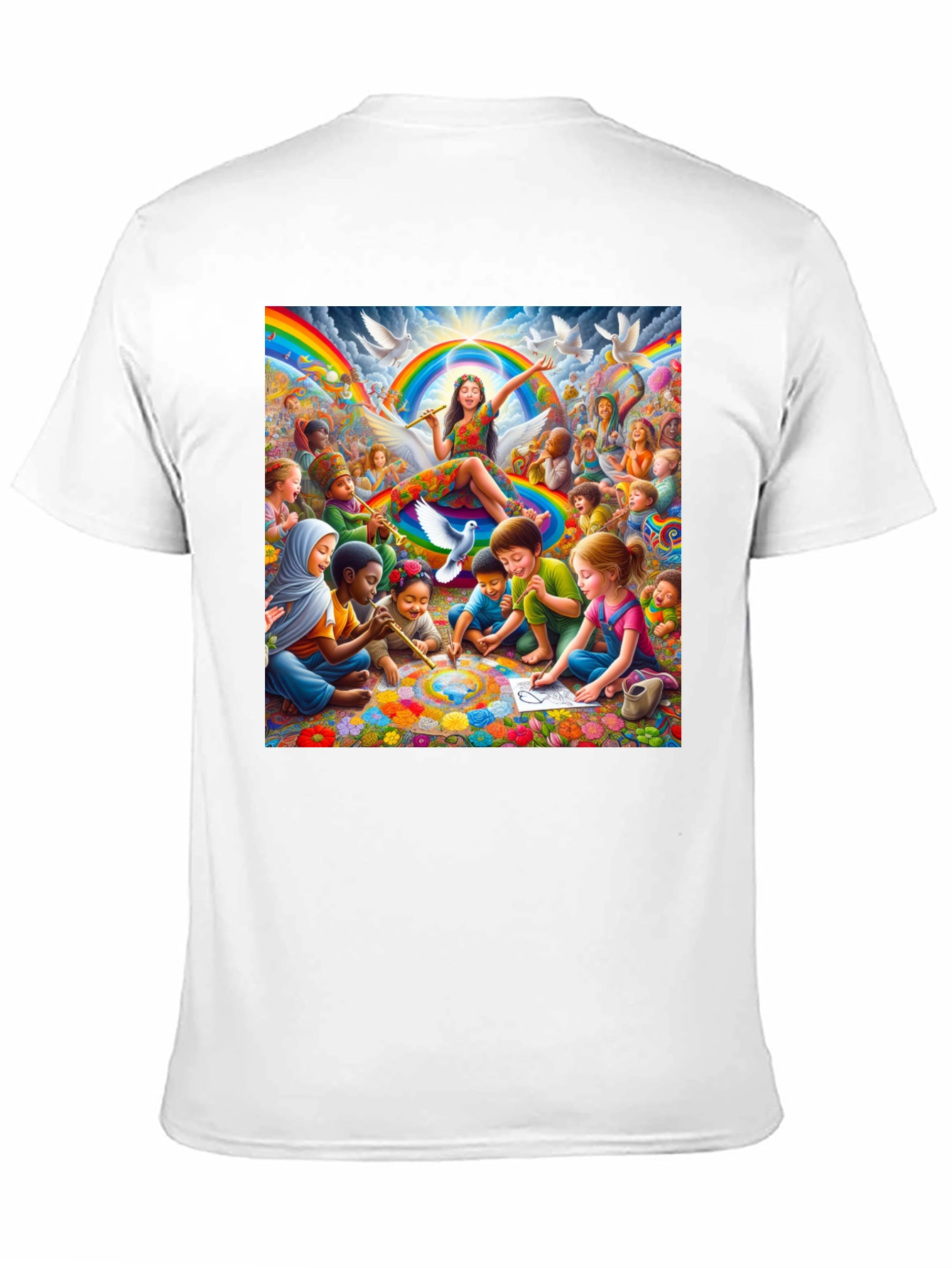 Rainbow Peace T-Shirt - Art & Unity Design