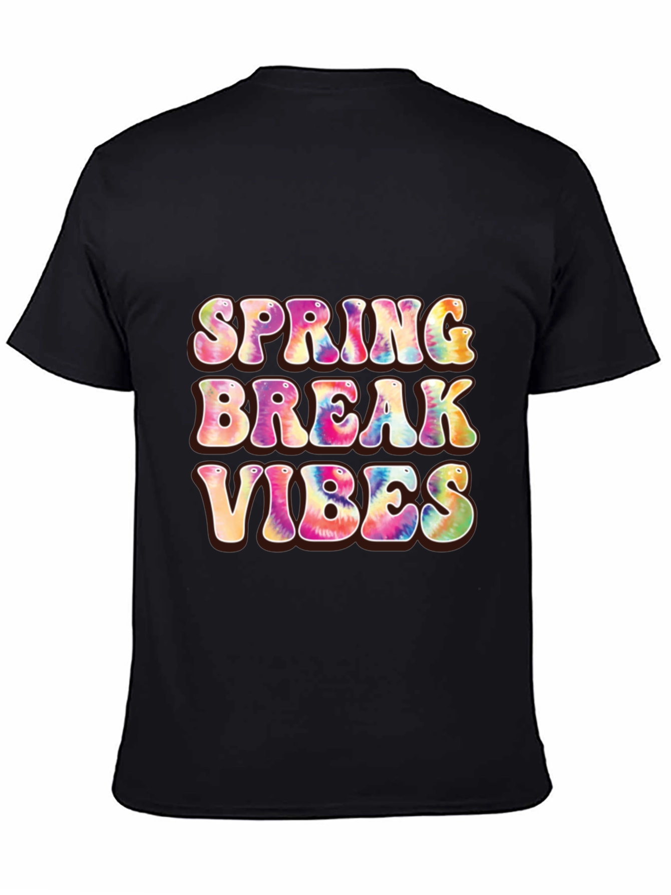 Spring Break Vibes Graphic Tee - Black