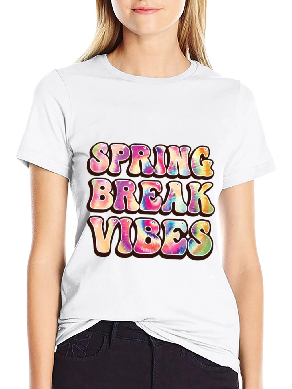 Spring Break Vibes Graphic Tee - Black