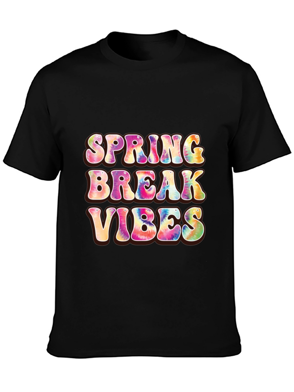 Spring Break Vibes Graphic Tee - Black