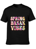 Spring Break Vibes Graphic Tee - Black