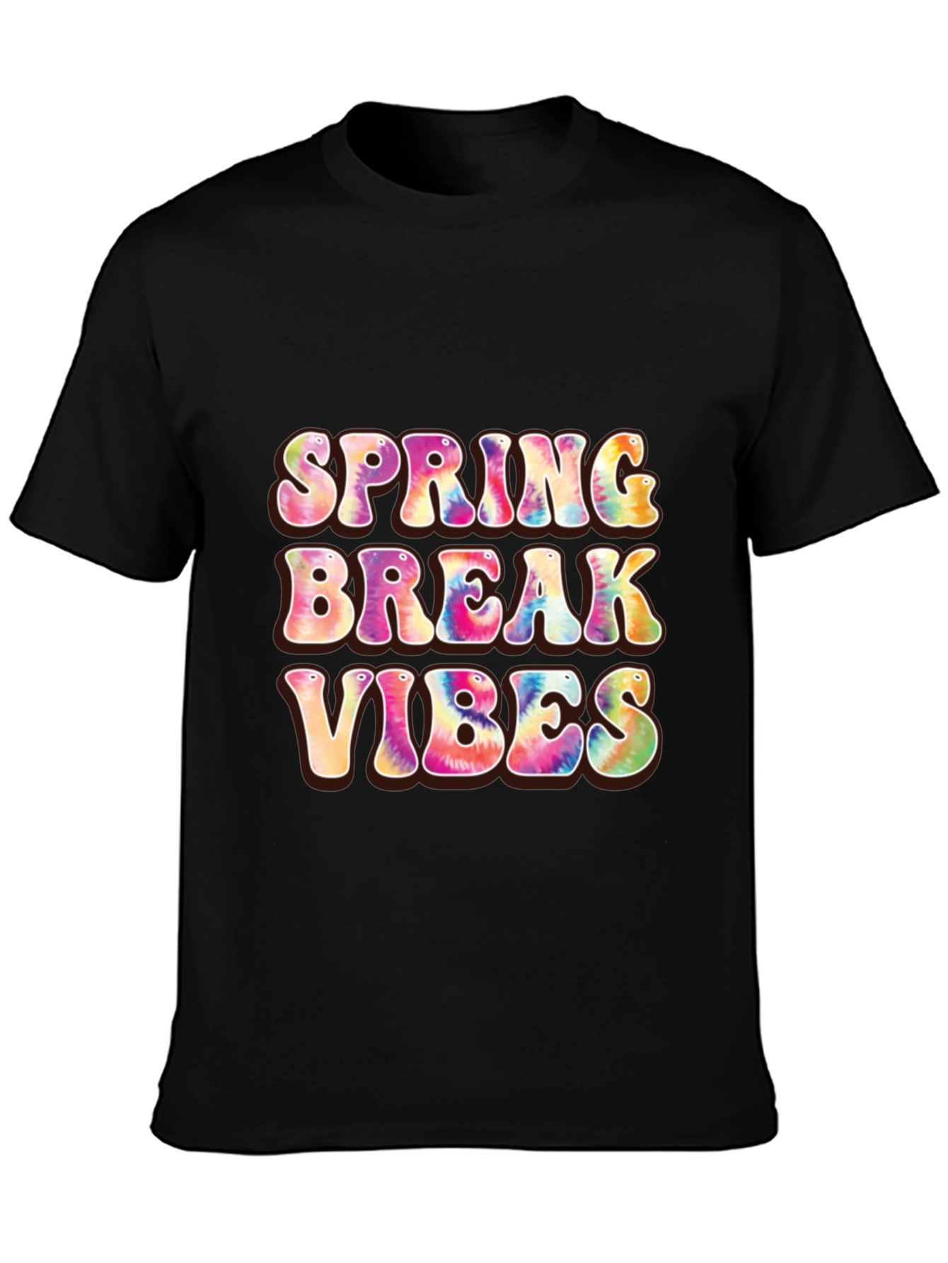 Spring Break Vibes Graphic Tee - Black