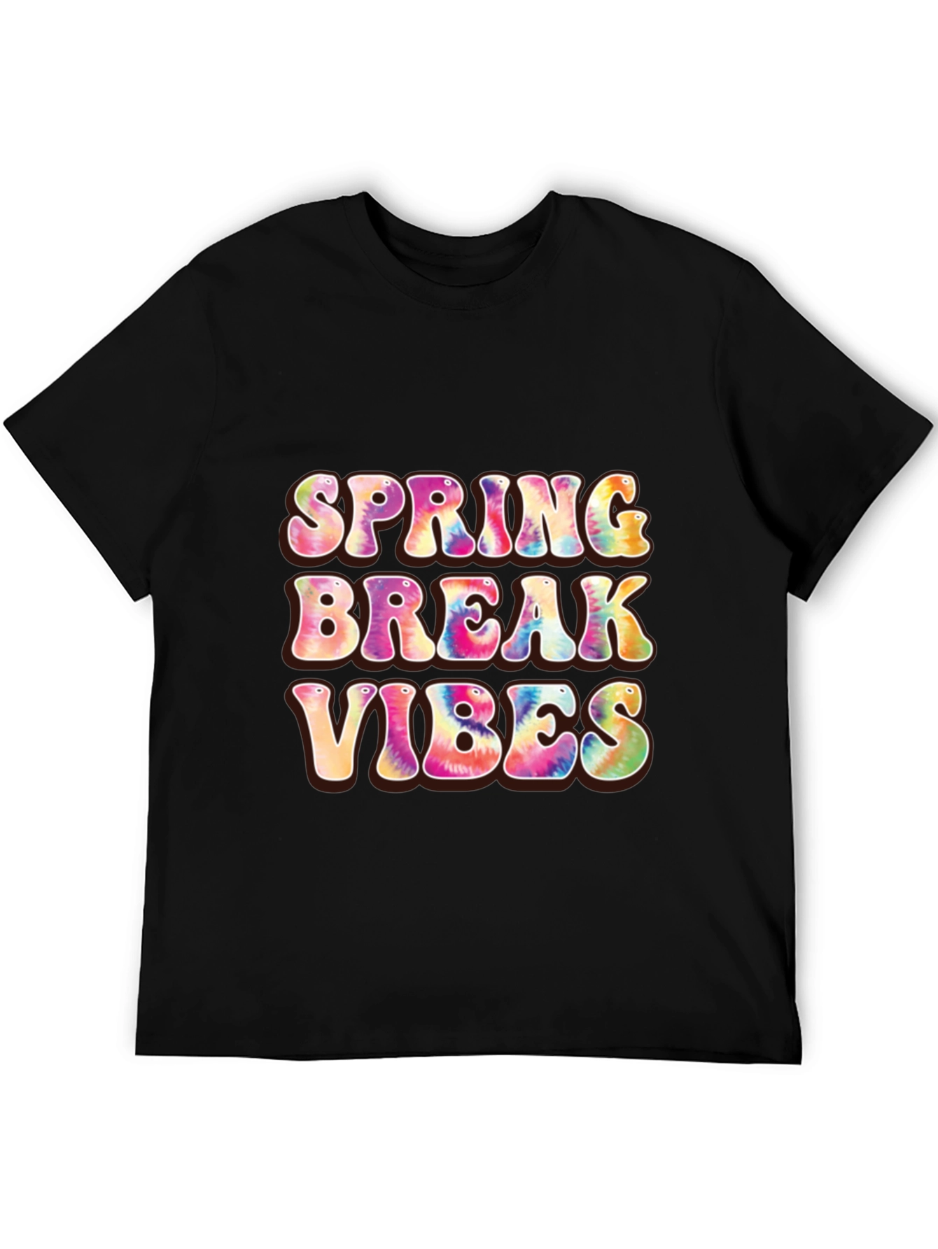 Spring Break Vibes Graphic Tee - Black