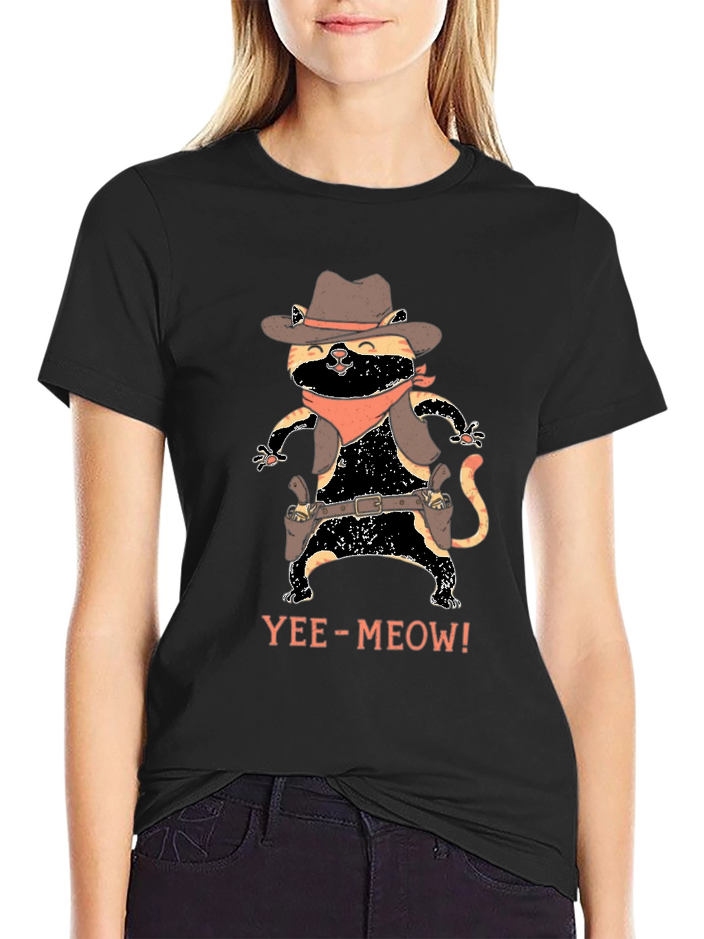 Cowboy Cat Graphic Tee - Yee-Meow!