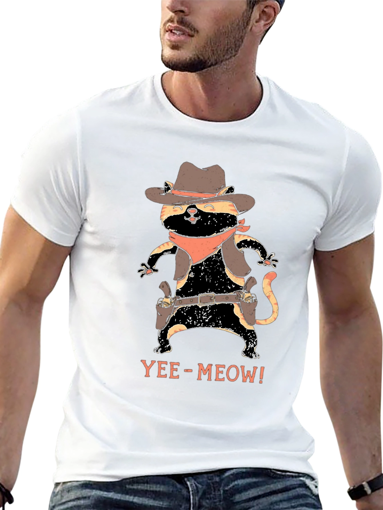 Cowboy Cat Graphic Tee - Yee-Meow!