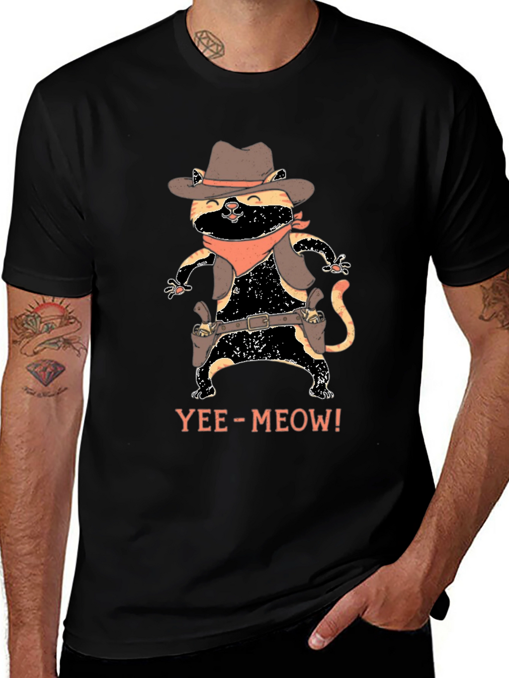 Cowboy Cat Graphic Tee - Yee-Meow!